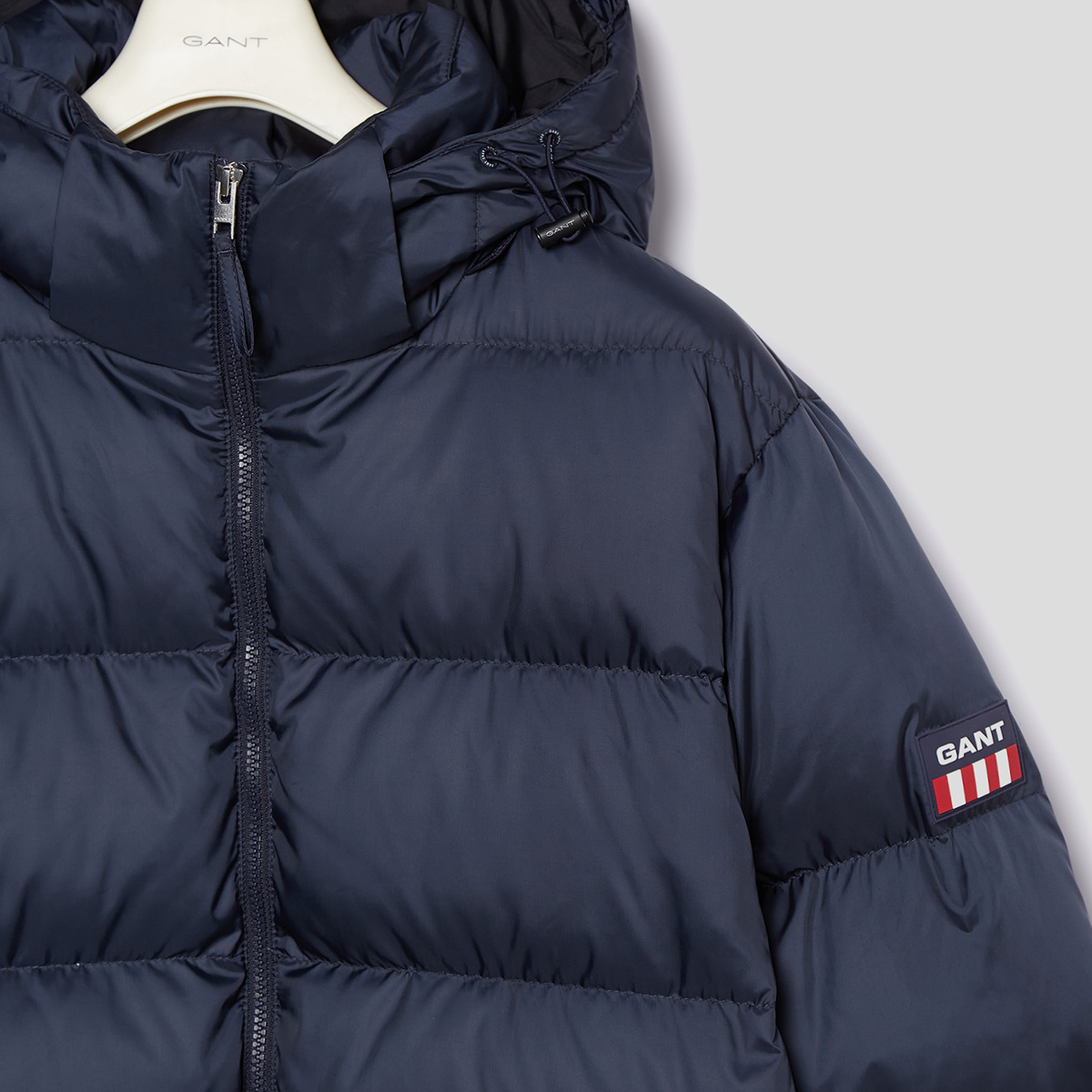 GANT Erkek Lacivert Kapüşonlu Mont