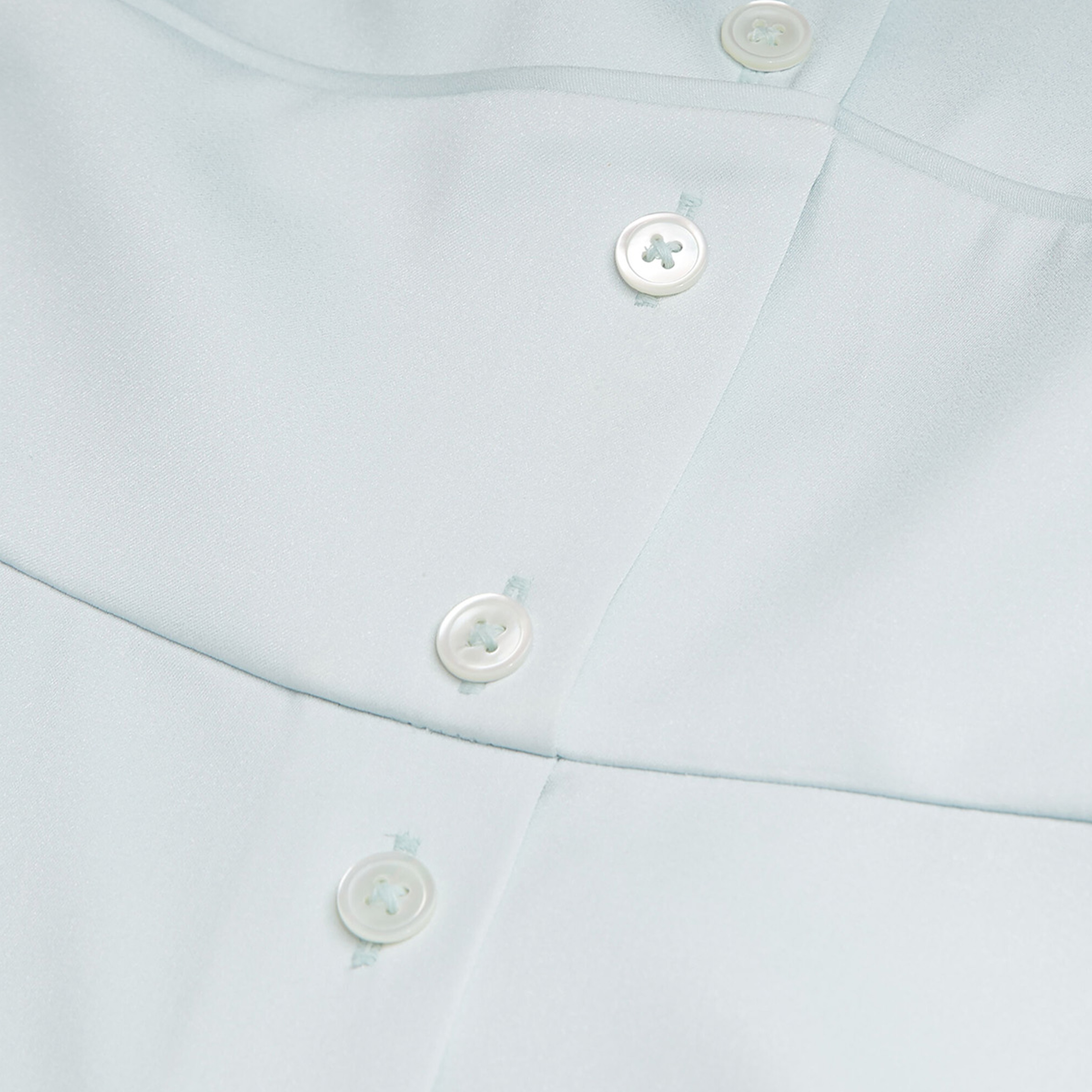 KADIN DÜĞMELİ AÇIK YEŞİL UZUN ELBİSE