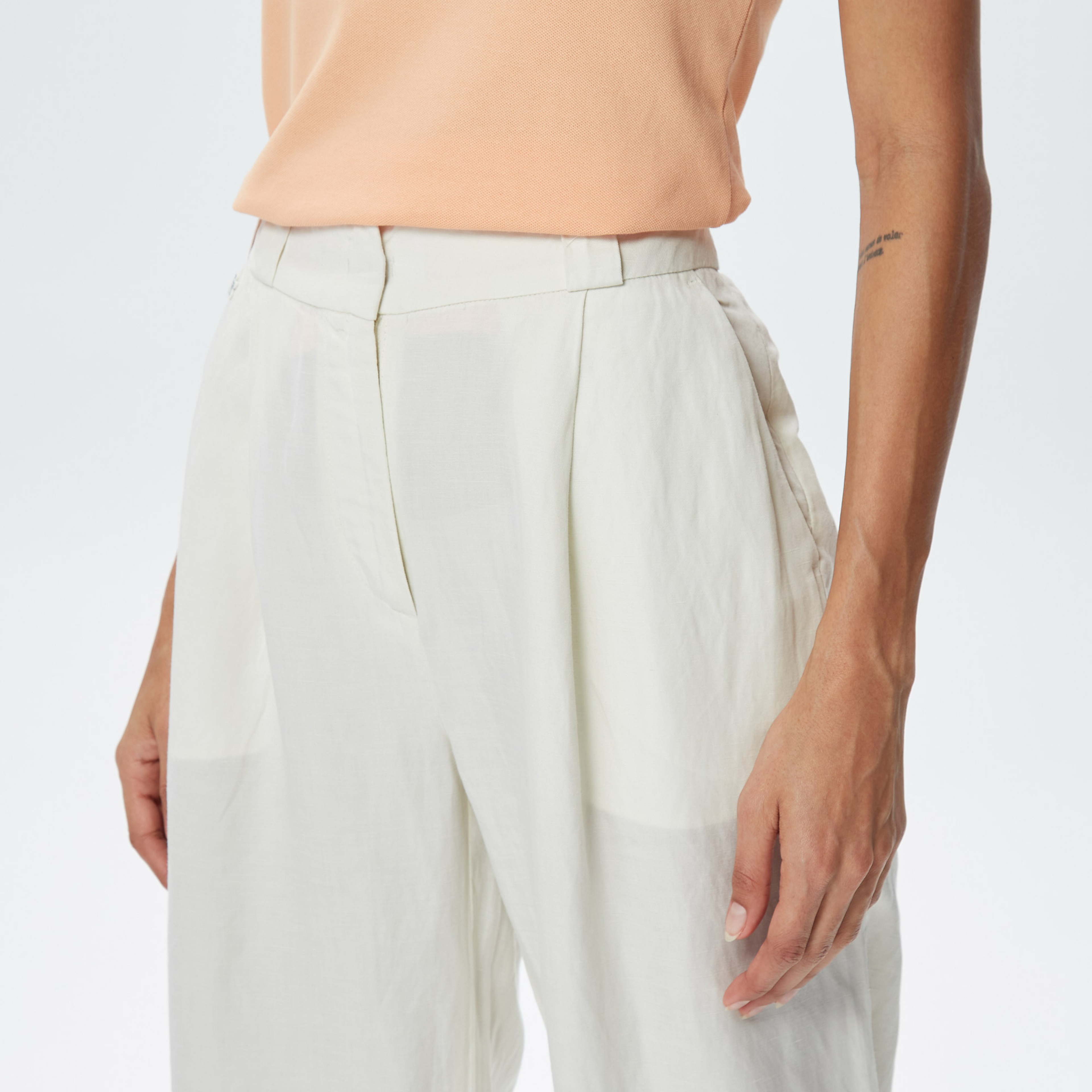 Lacoste Kadın Beyaz Pantolon