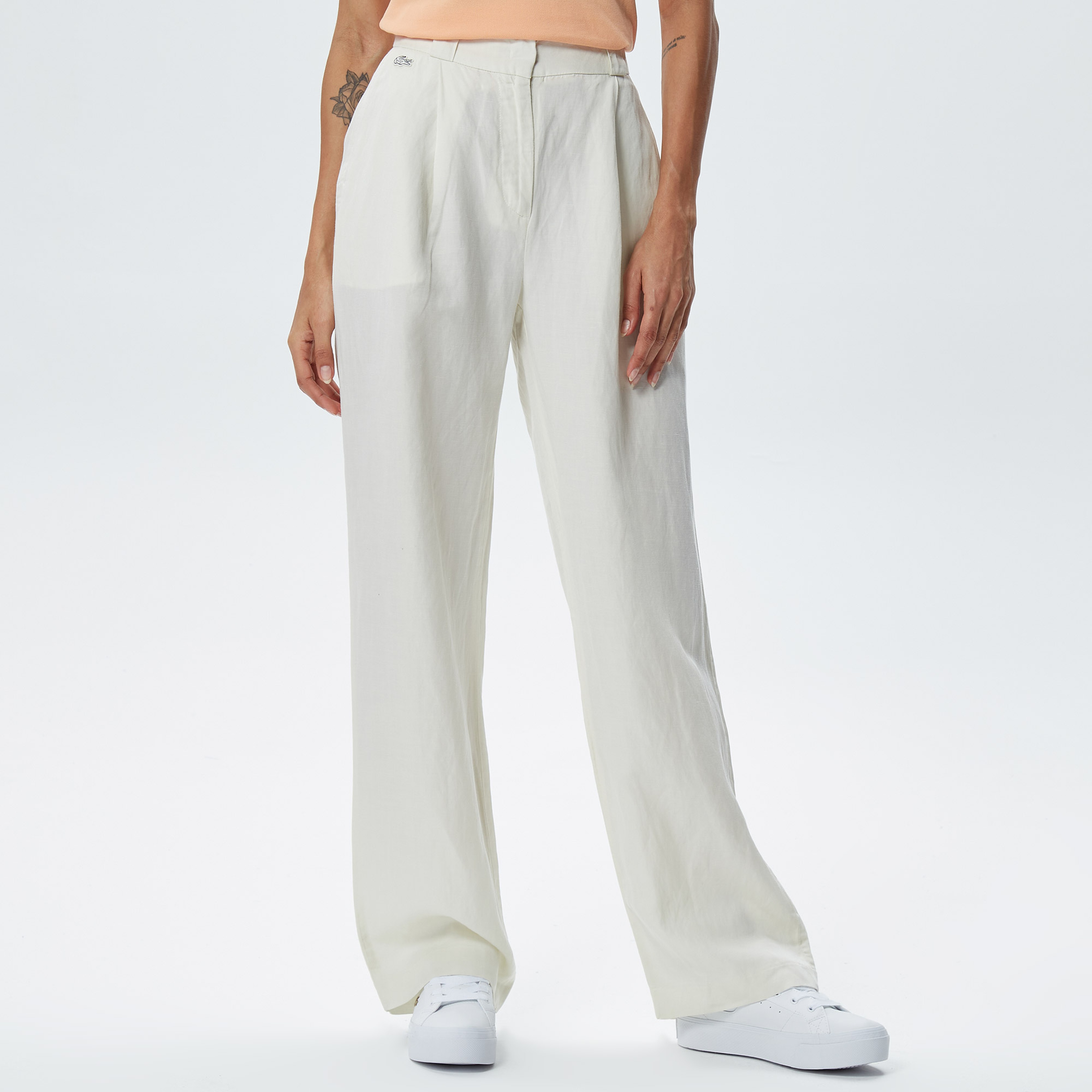 Lacoste Kadın Beyaz Pantolon