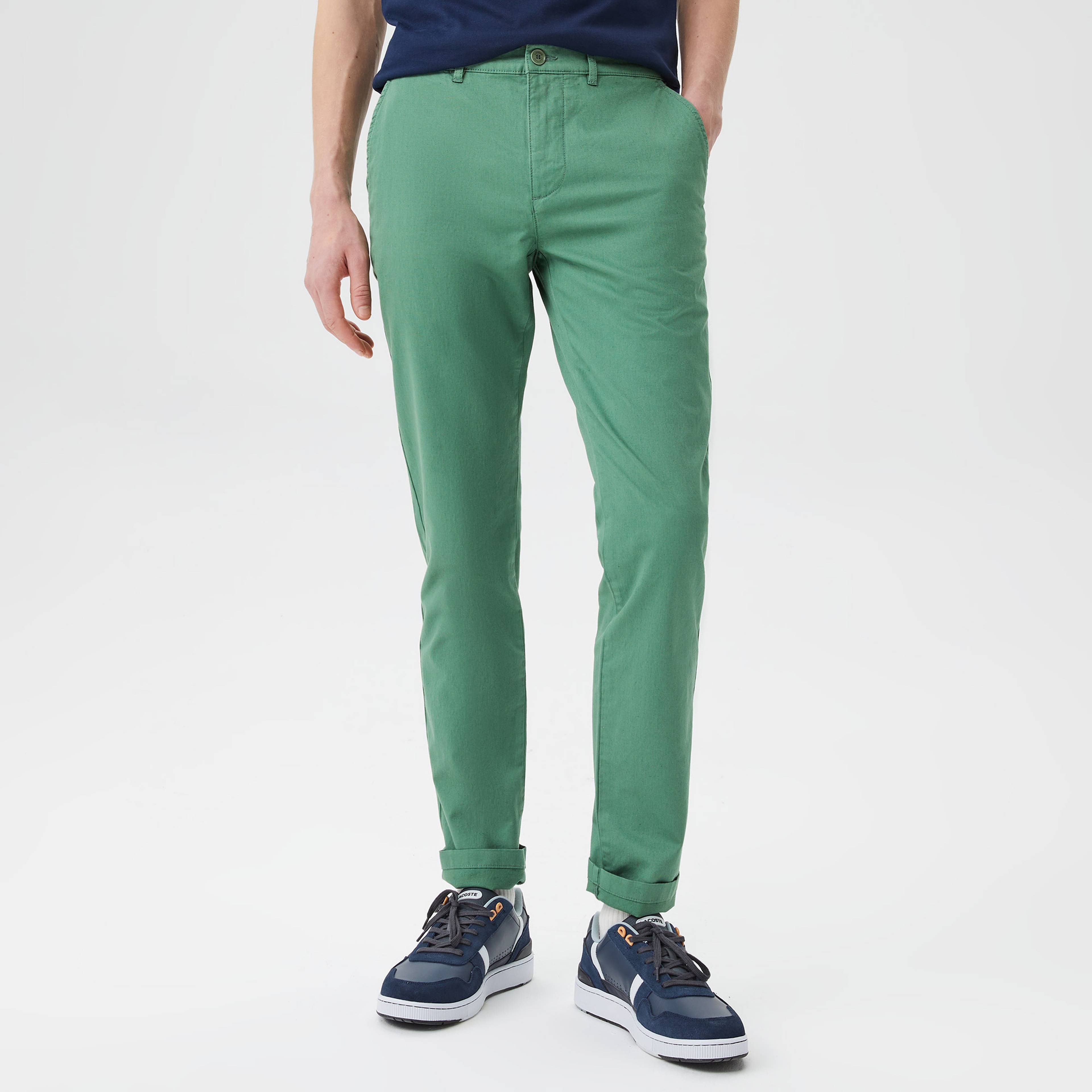 Erkek Slim Fit Yeşil Pantolon