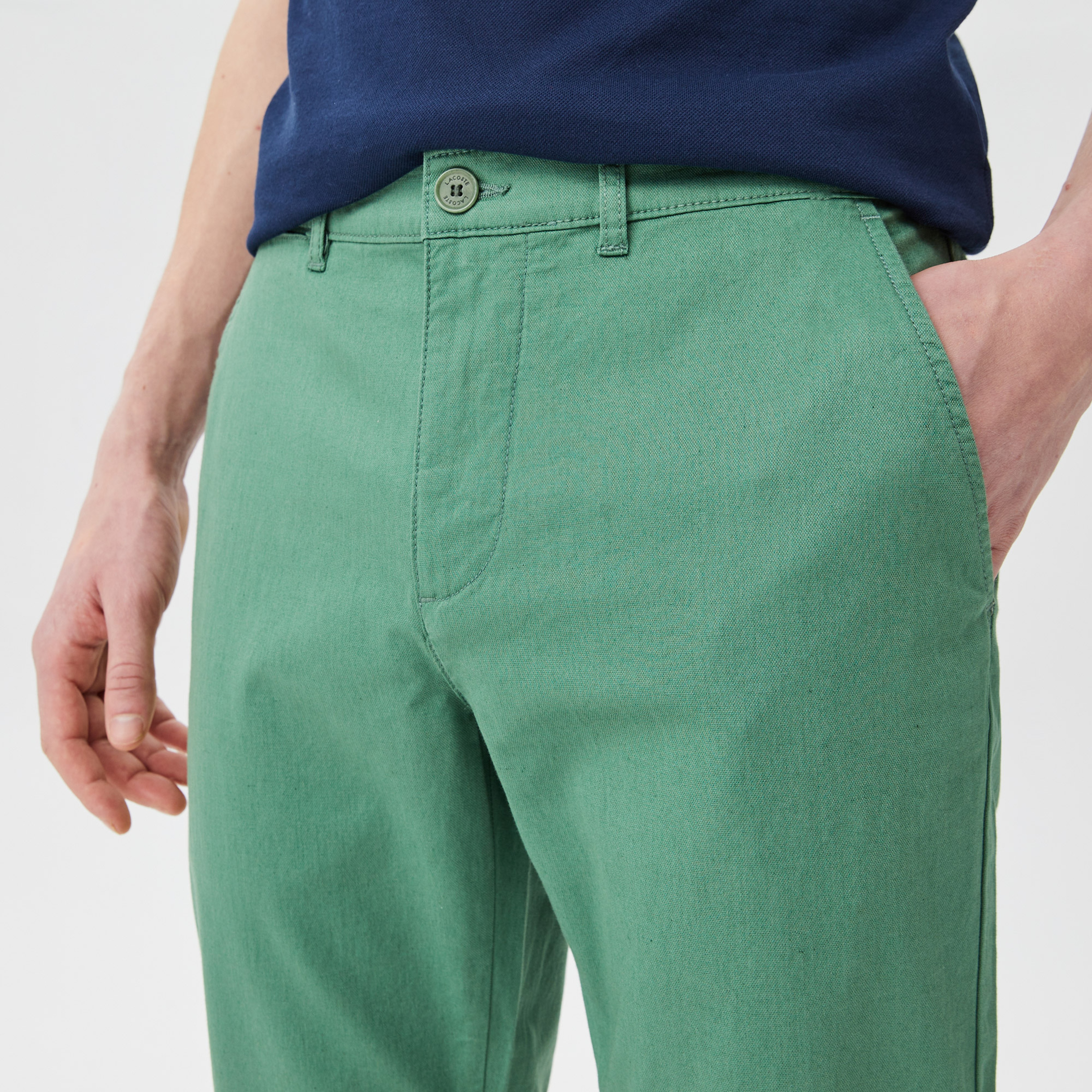 Erkek Slim Fit Yeşil Pantolon