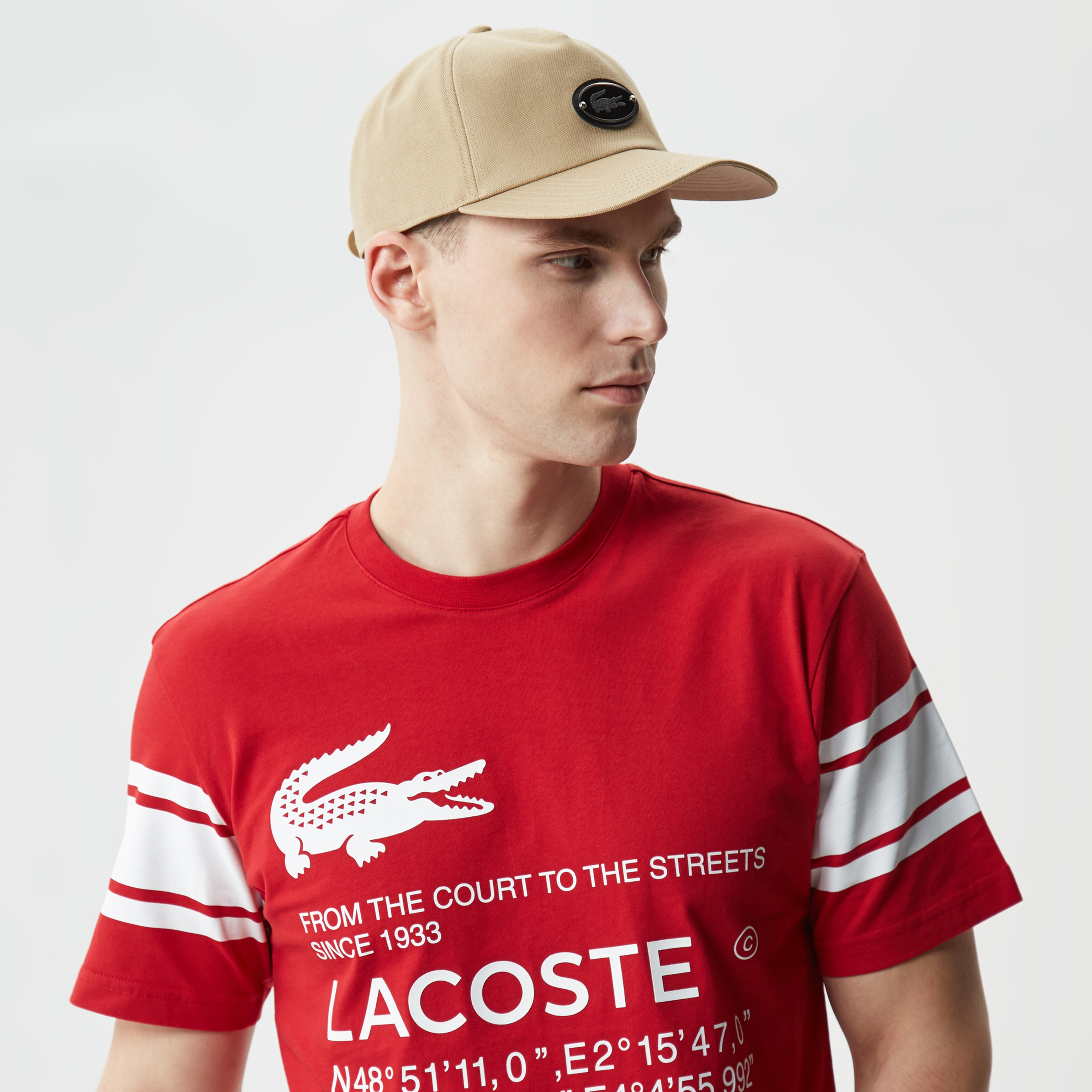 Active Erkek Relaxed Fit Bisiklet Yaka Baskılı Kırmızı T-Shirt