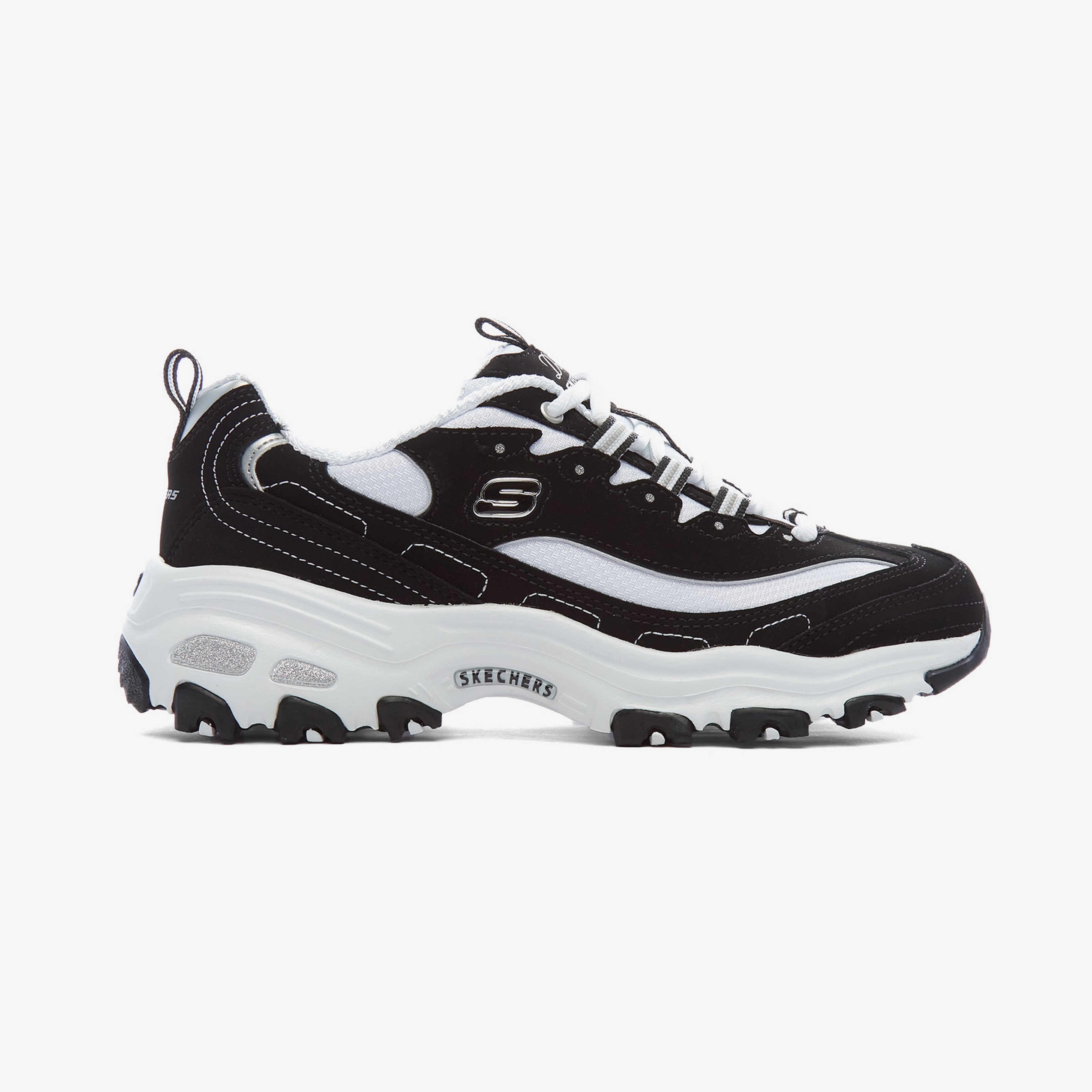 Skechers D'Lites-Biggest Fan Kadın Siyah-Beyaz Spor Ayakkabı