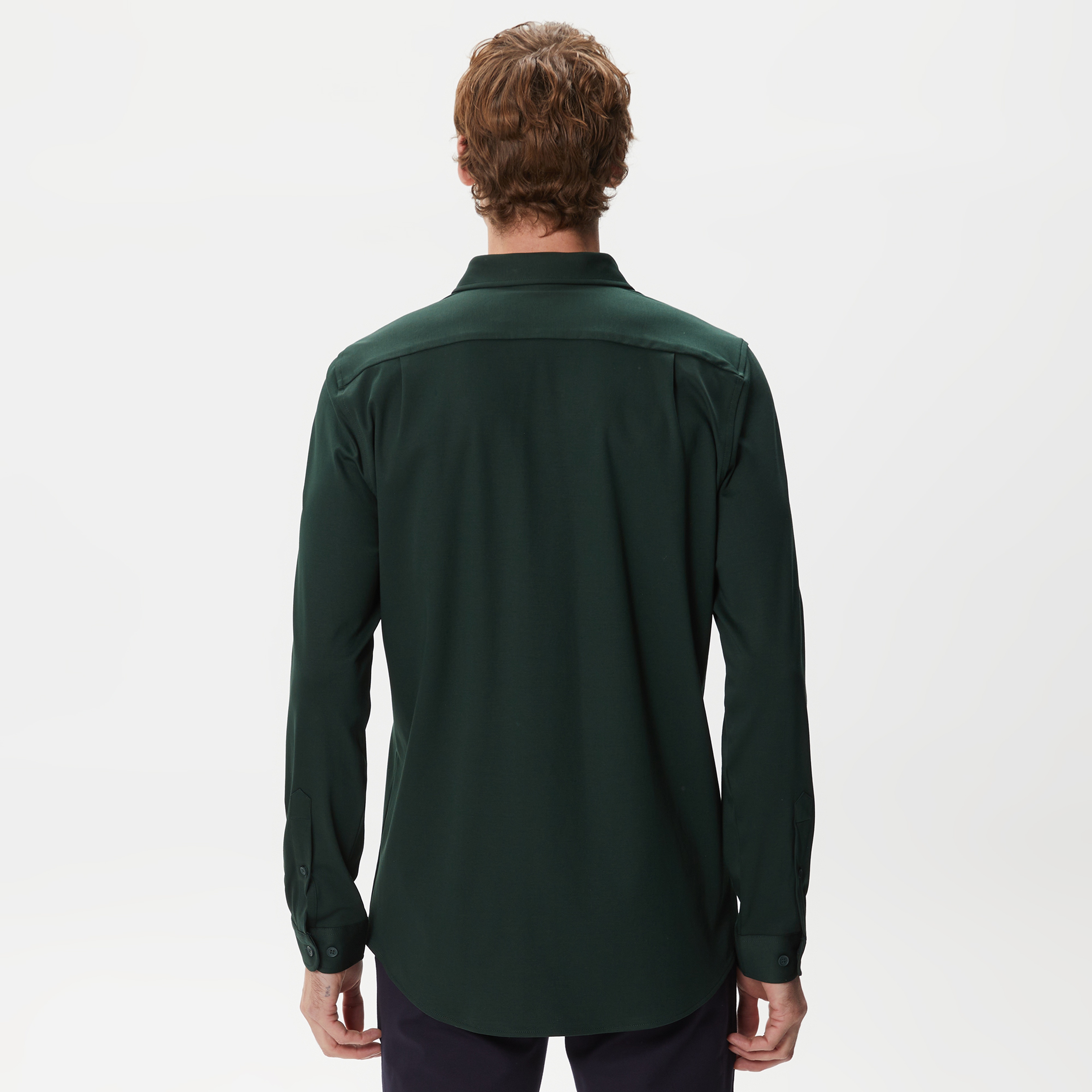Lacoste Erkek Slim Fit Koyu Yeşil Gömlek