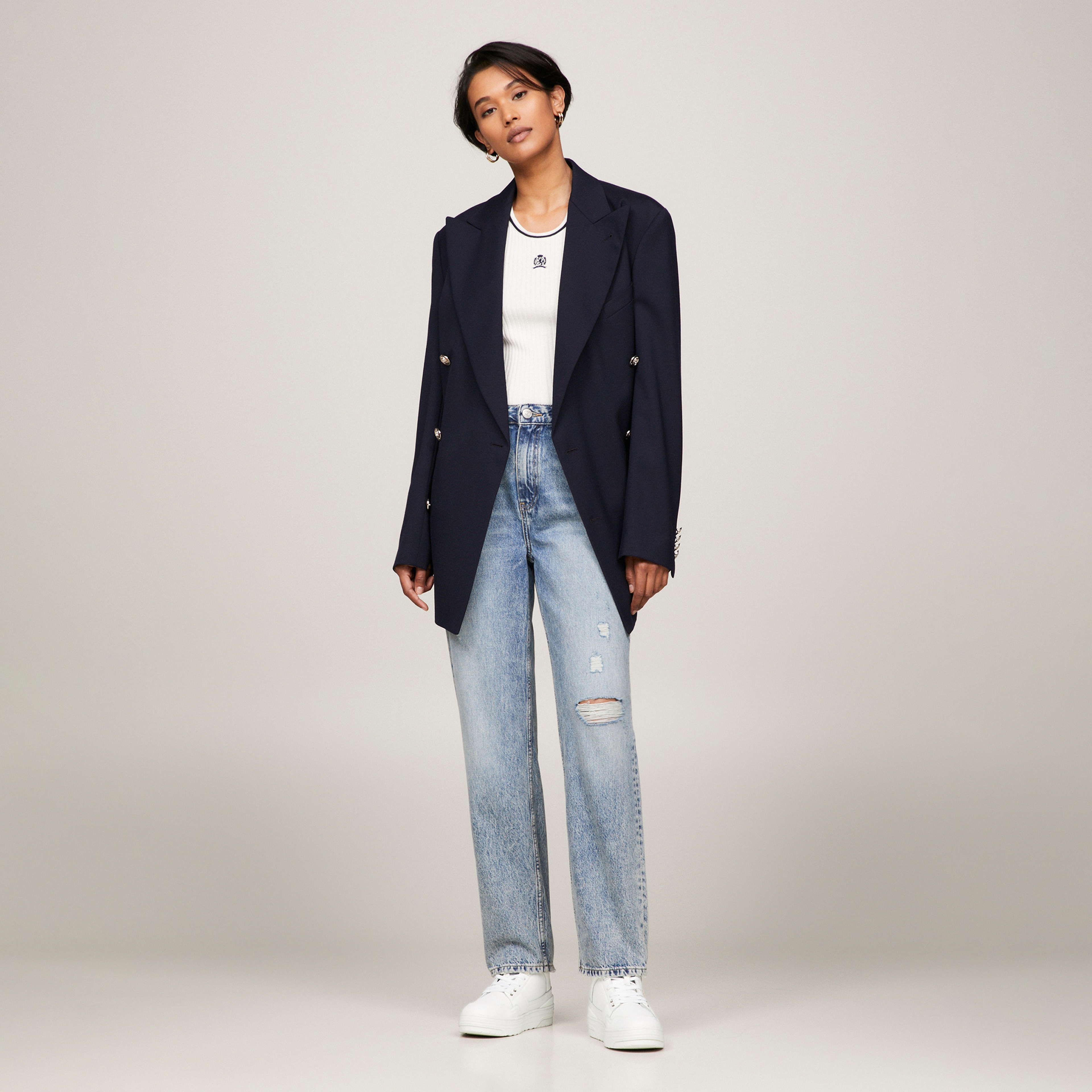 Tommy Hilfiger Basket Kadın Beyaz Sneaker