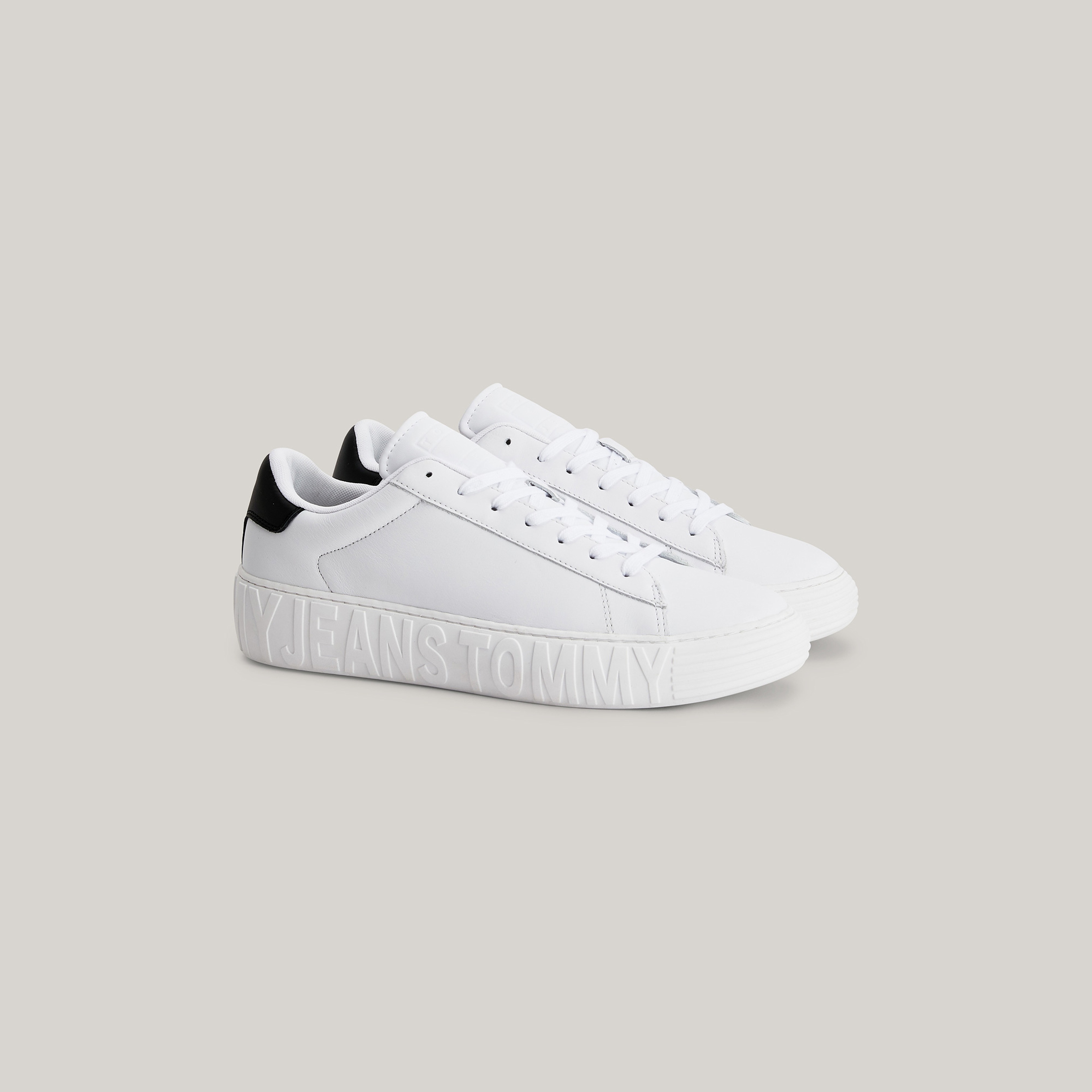 Tommy Jeans Leaer Outsole Erkek Beyaz Spor Ayakkabı