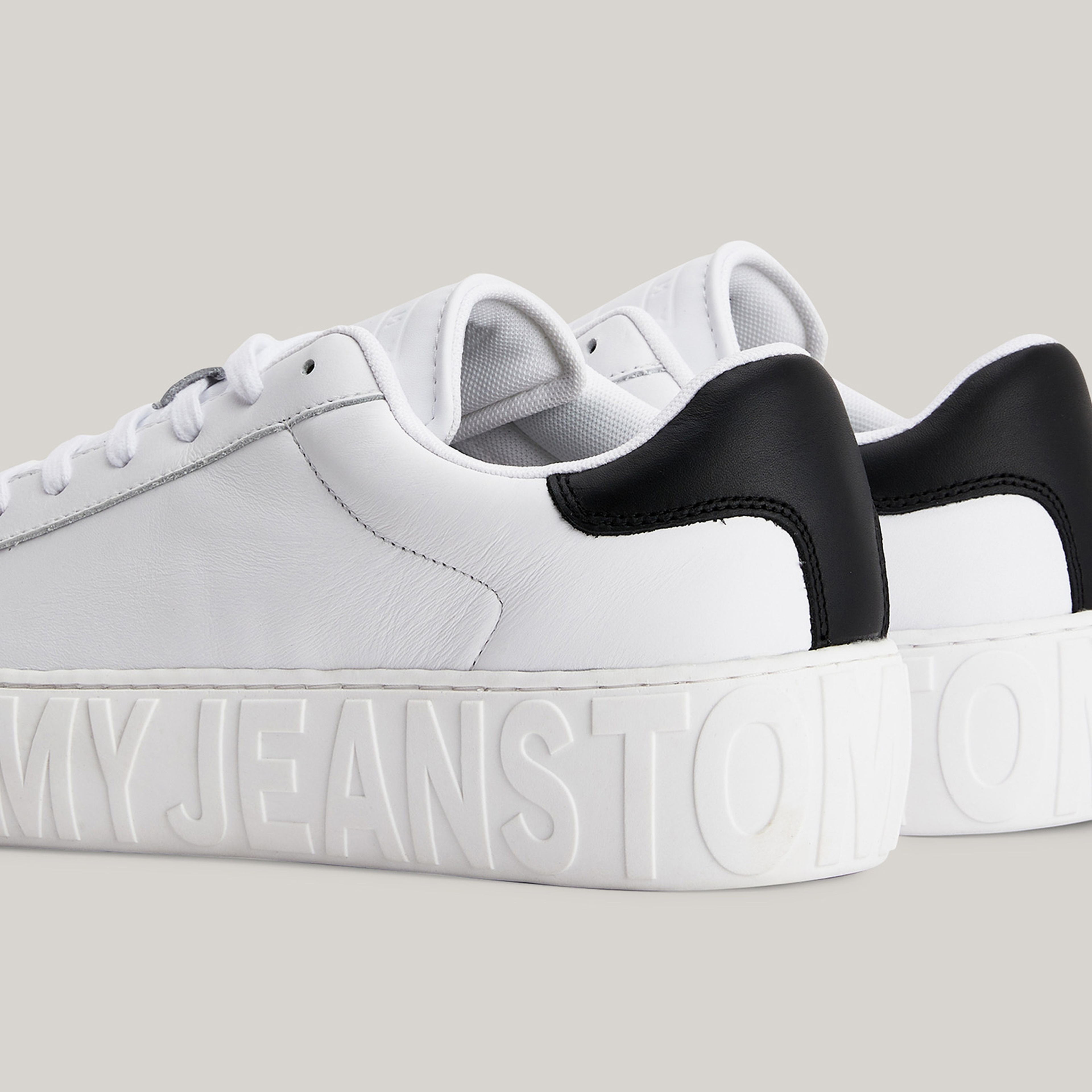 Tommy Jeans Leaer Outsole Erkek Beyaz Spor Ayakkabı