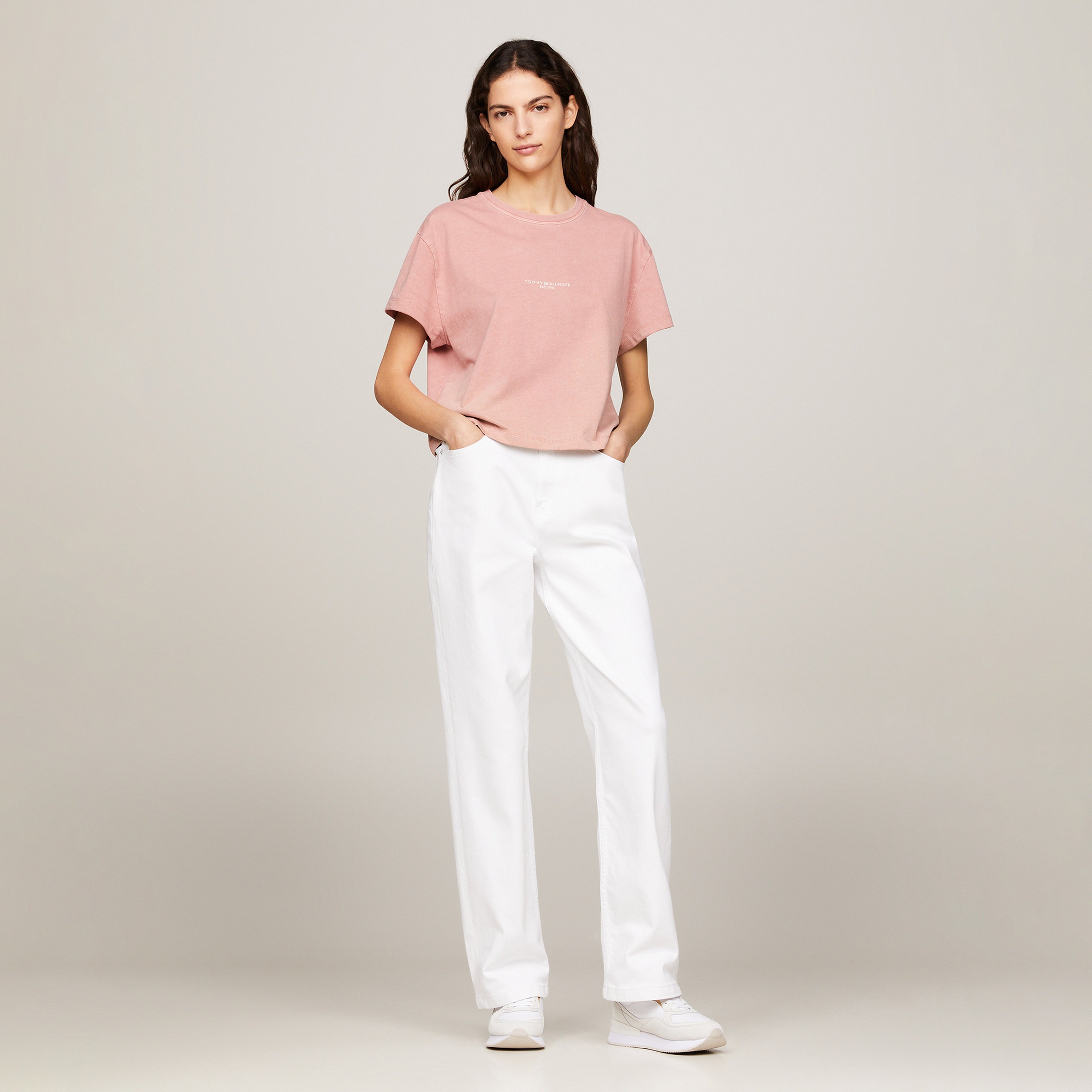 Tommy Hilfiger Kadın Pembe Tshirt