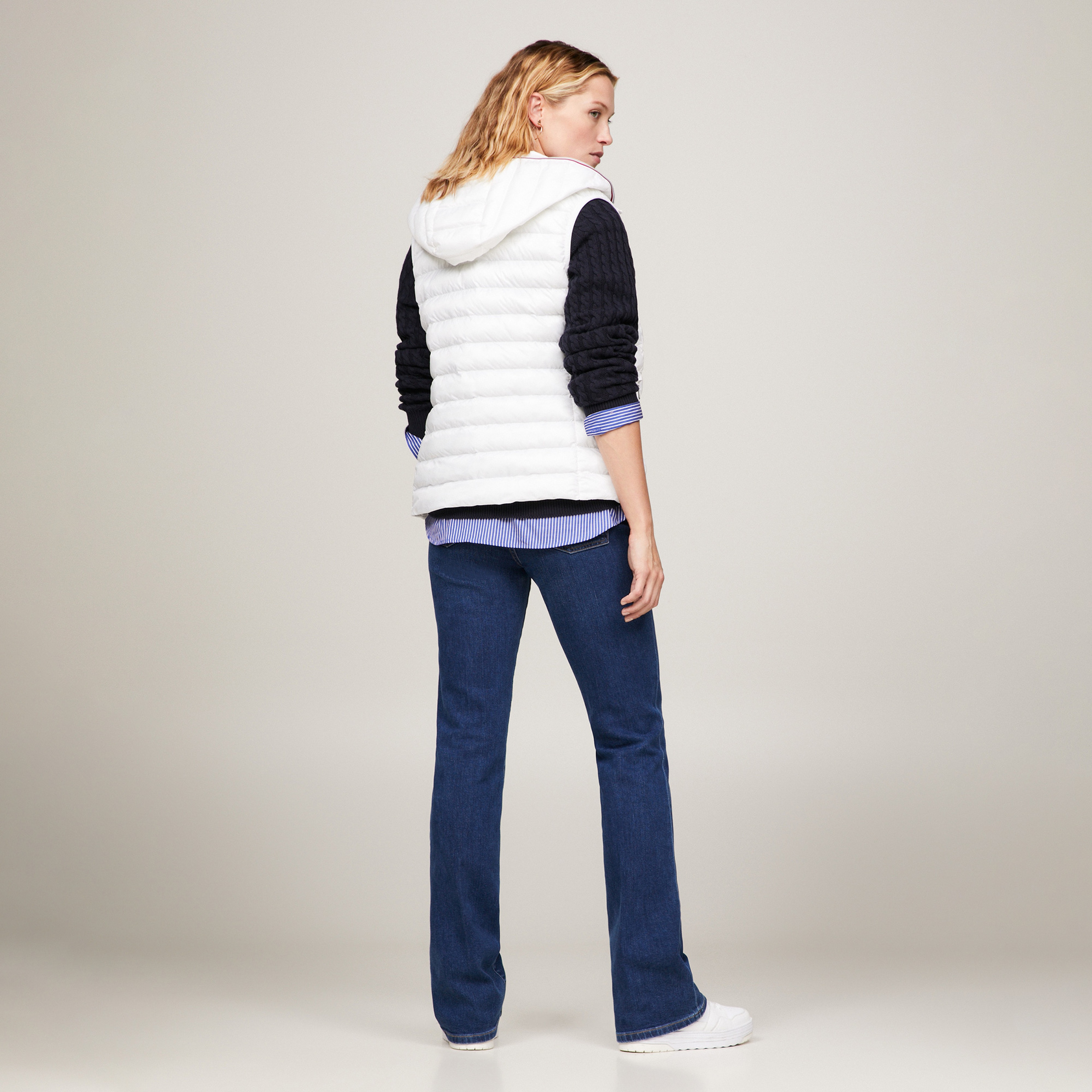 Tommy Hilfiger Kadın Beyaz Yelek