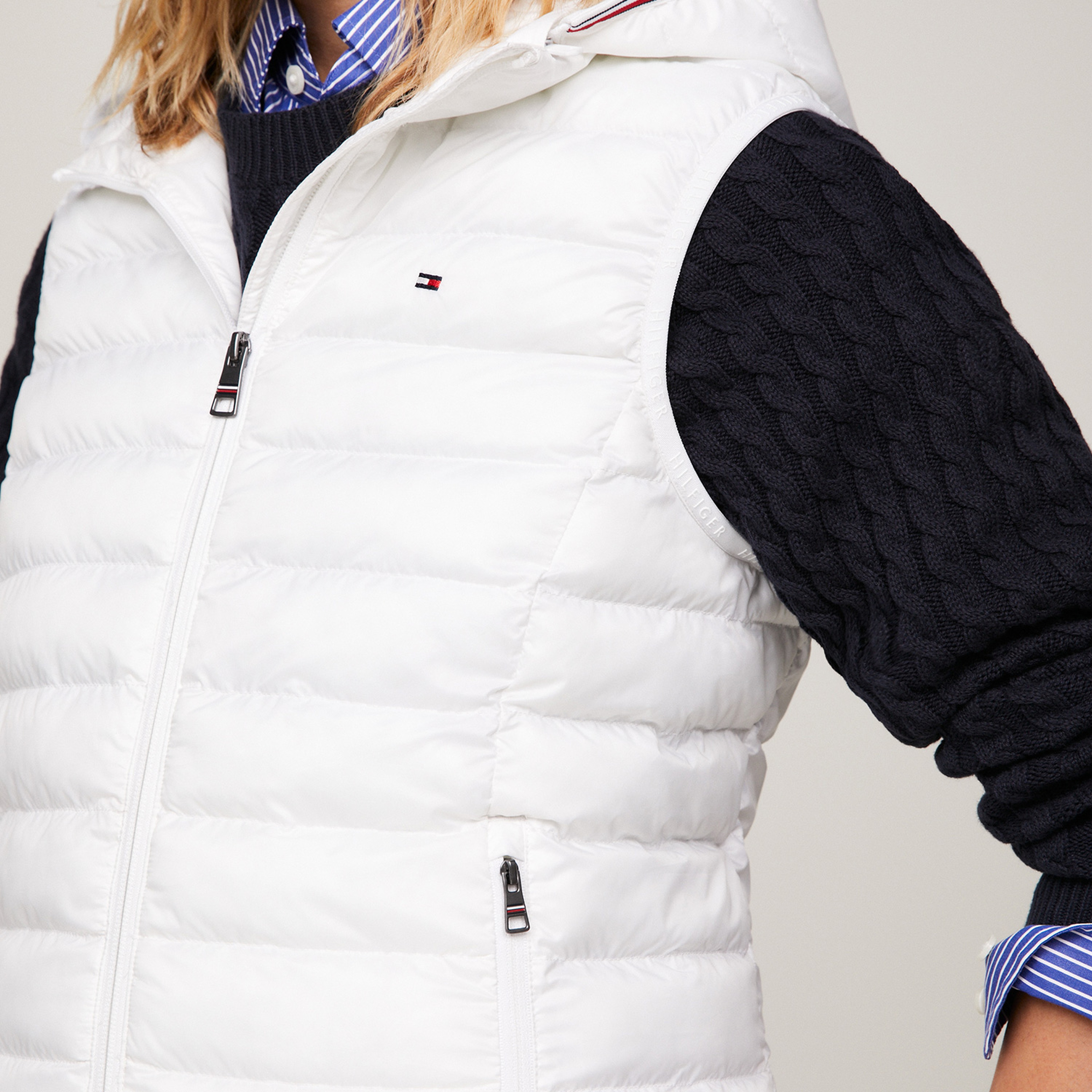 Tommy Hilfiger Kadın Beyaz Yelek