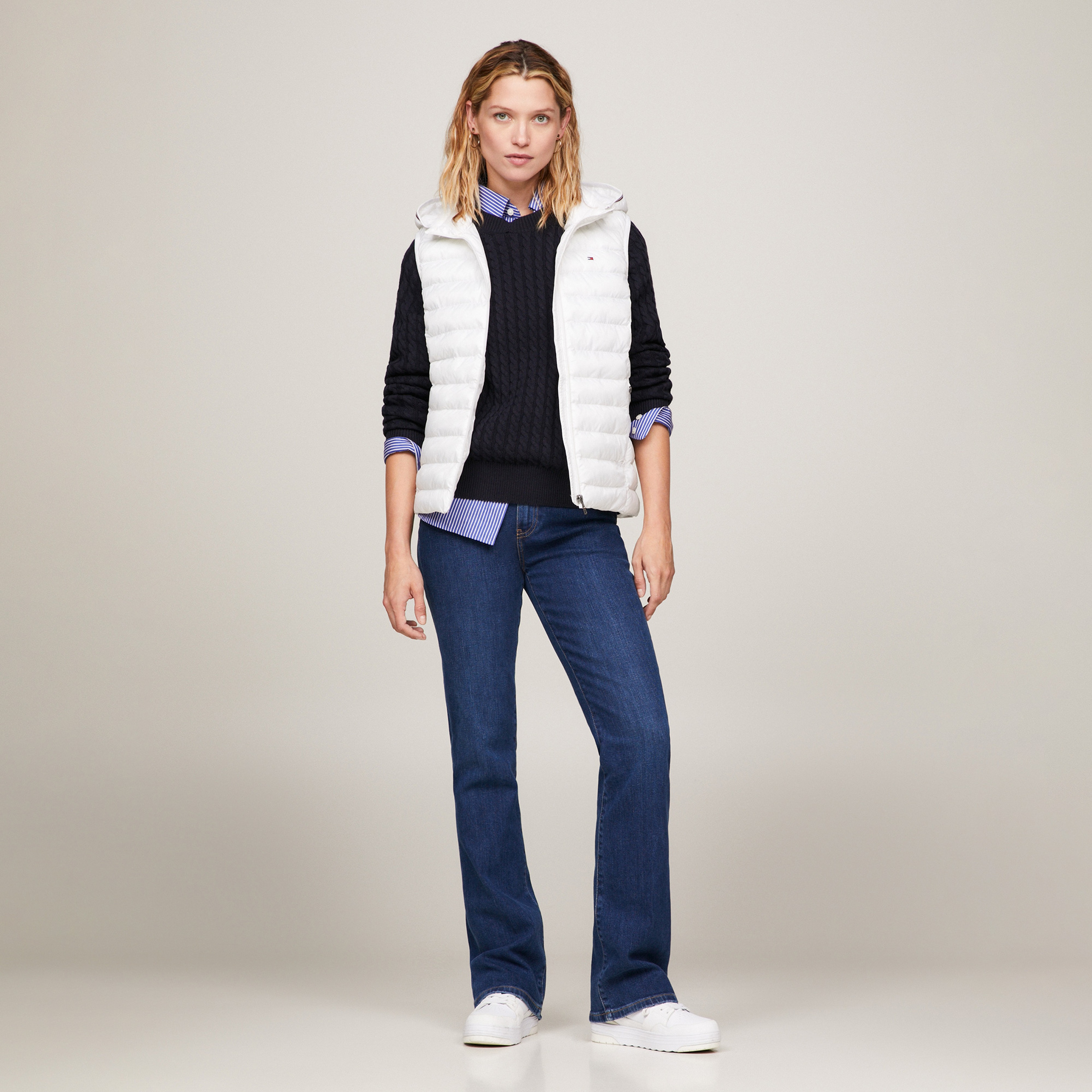 Tommy Hilfiger Kadın Beyaz Yelek