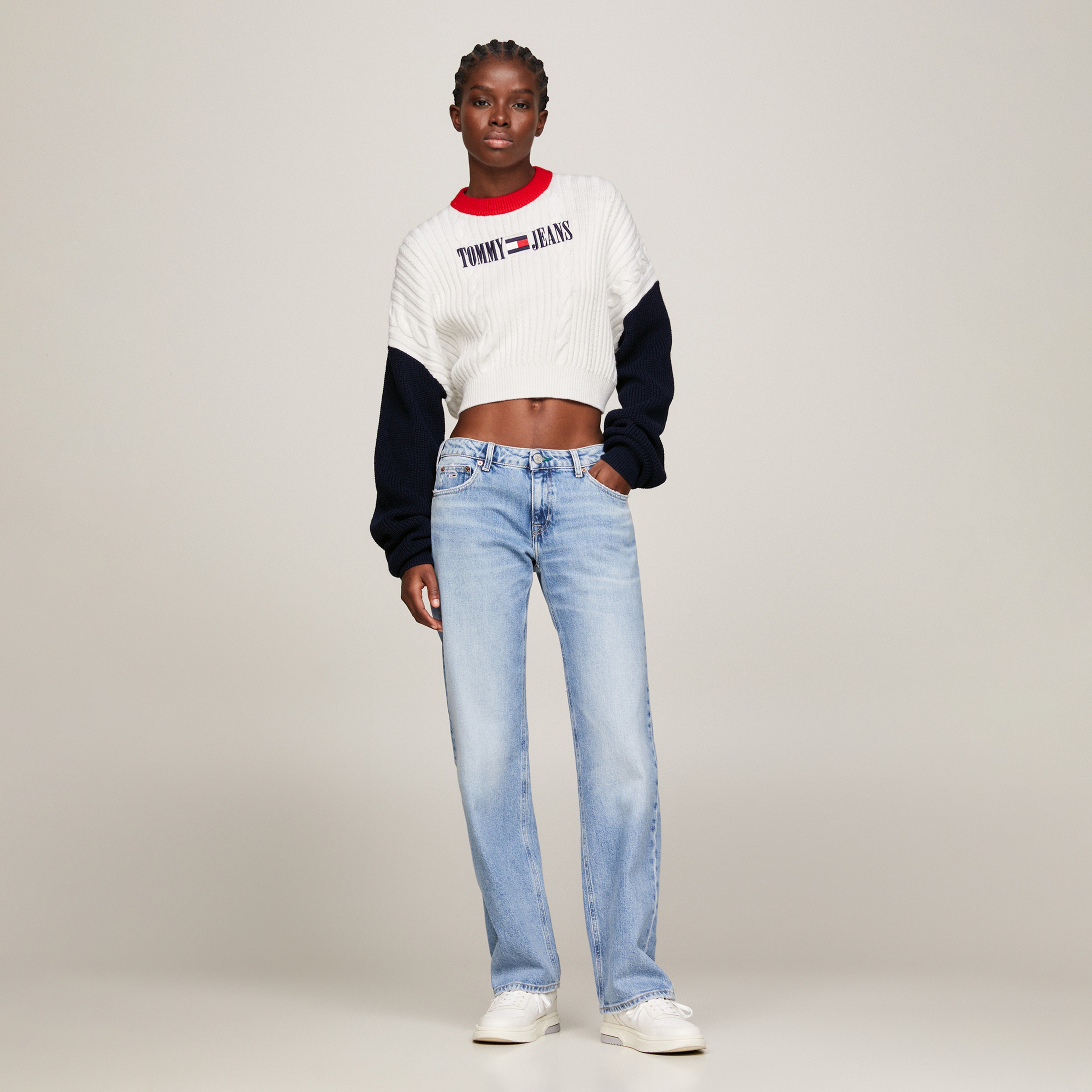 Tommy Hilfiger Kadın Beyaz Triko