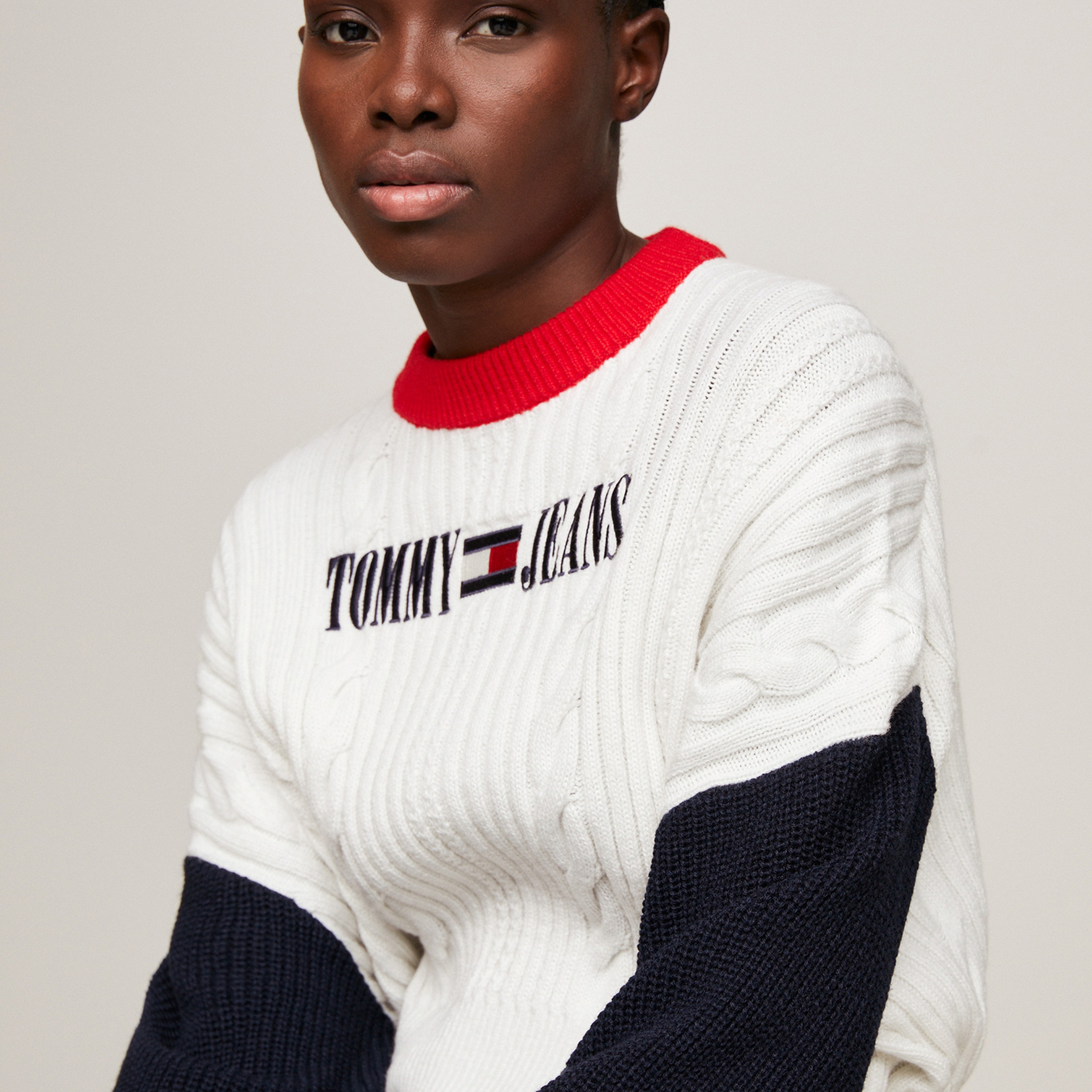 Tommy Hilfiger Kadın Beyaz Triko