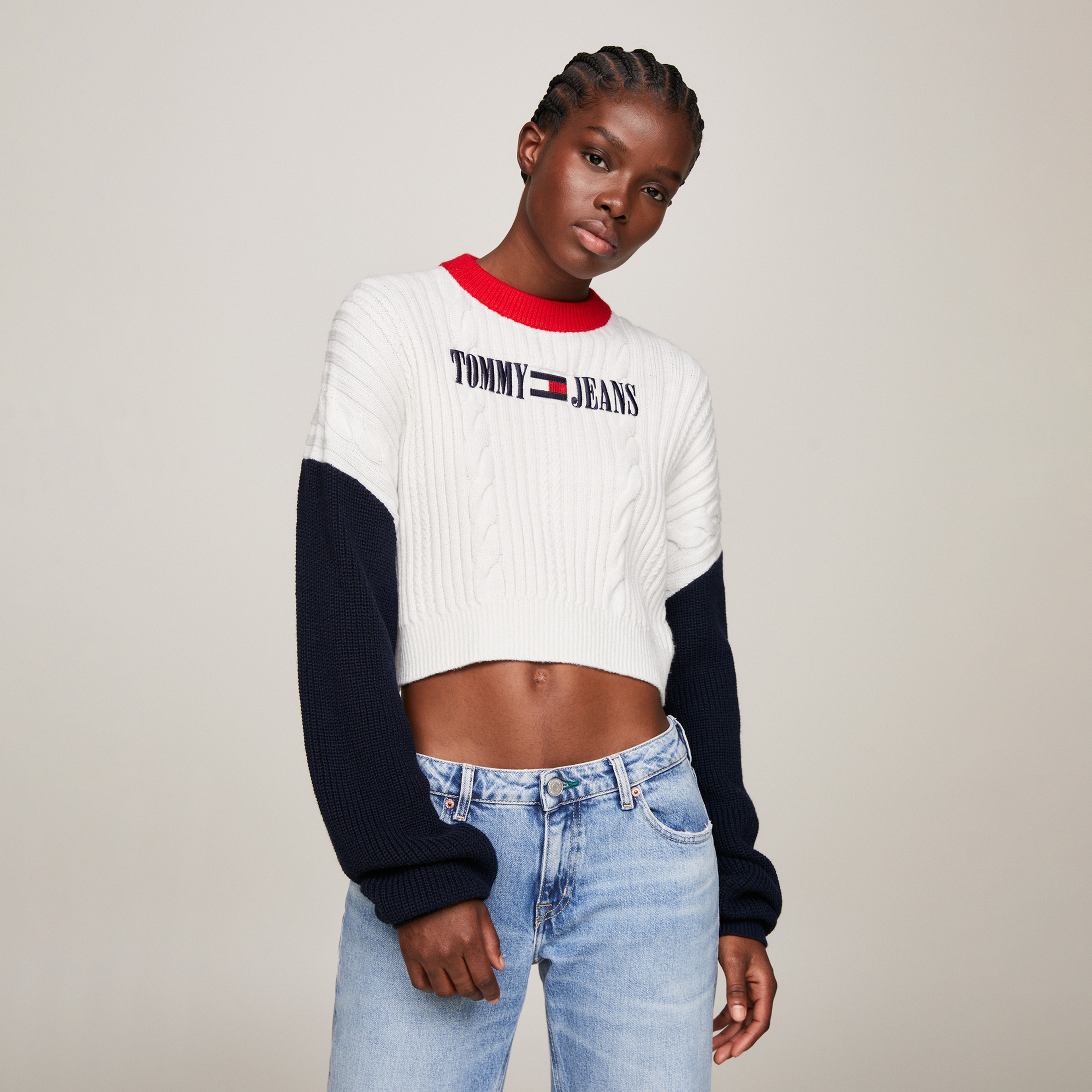 Tommy Hilfiger Kadın Beyaz Triko