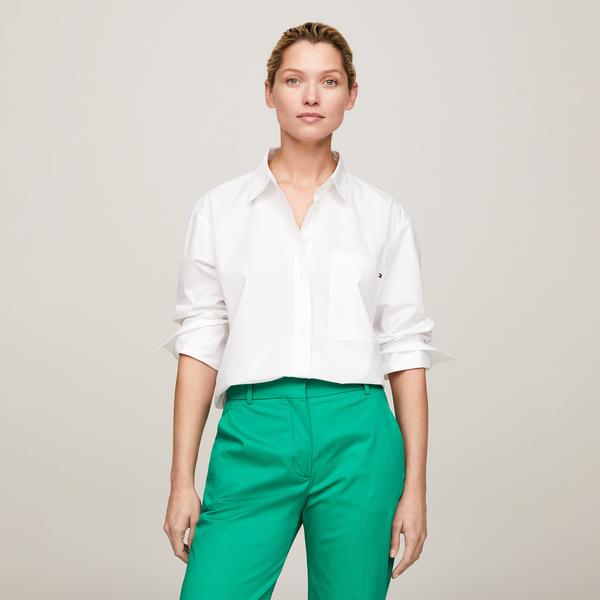 Tommy Hilfiger Kadın Beyaz Gömlek