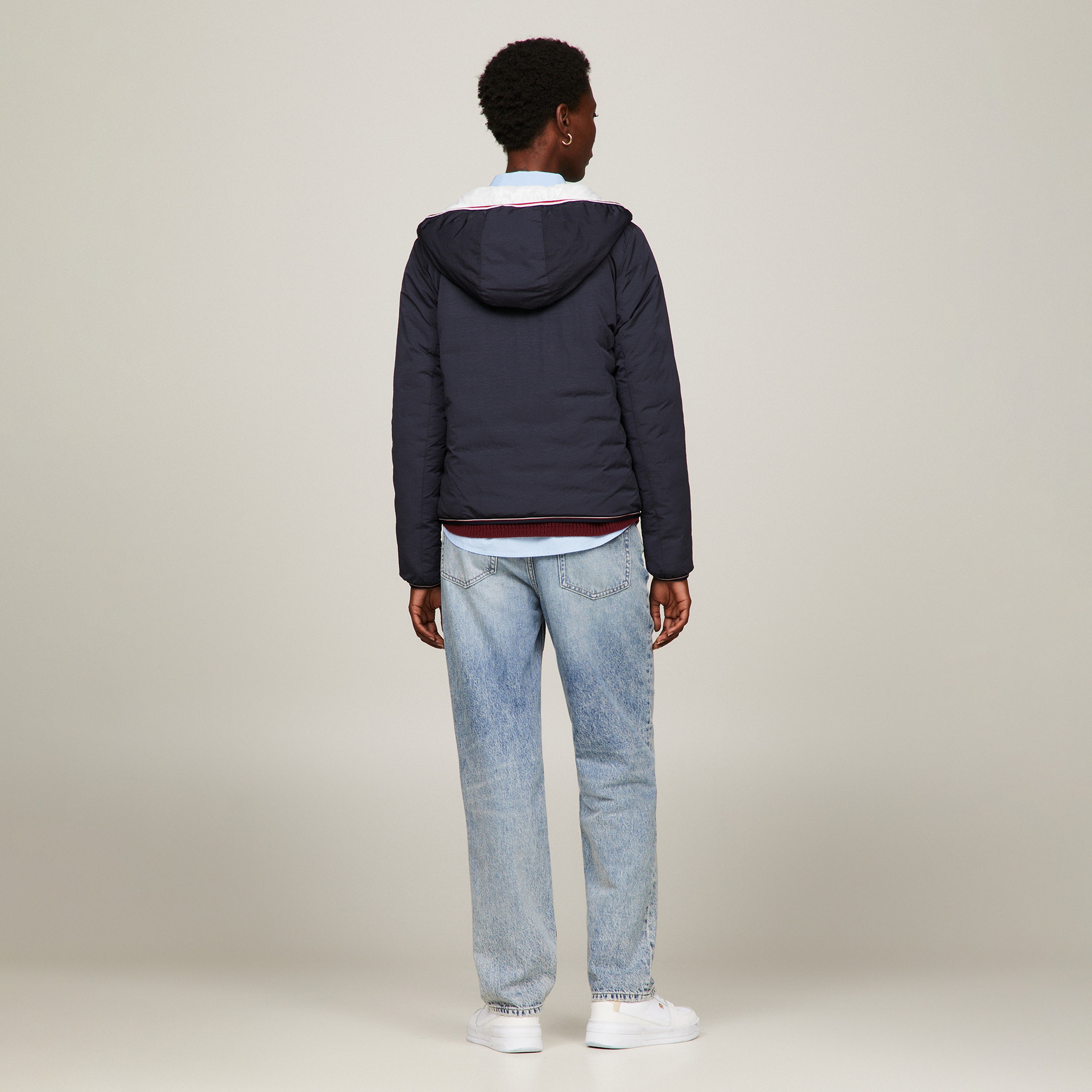 Tommy Hilfiger Kadın Beyaz Mont