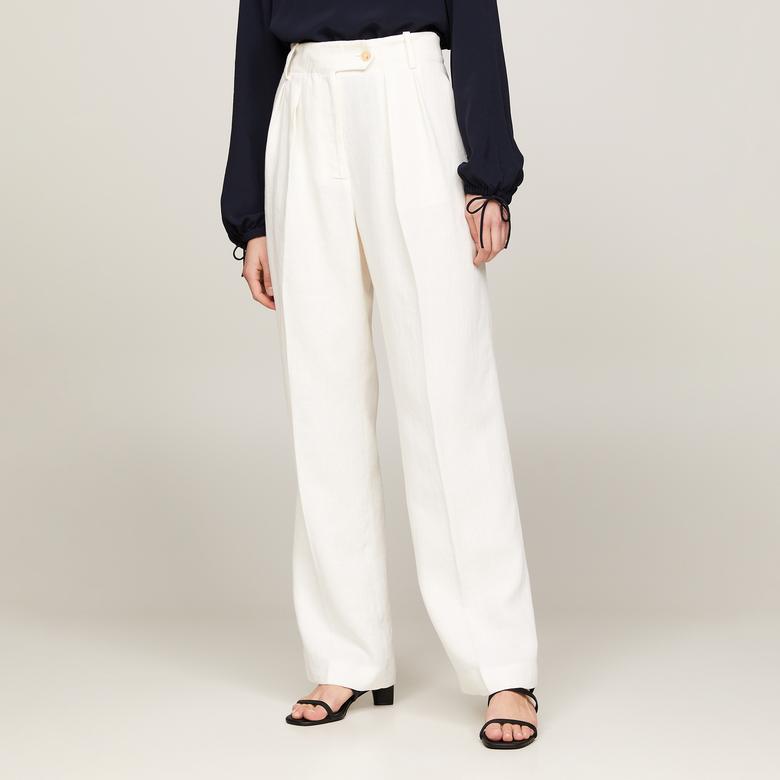 Tommy Hilfiger Kadın Beyaz Pantolon