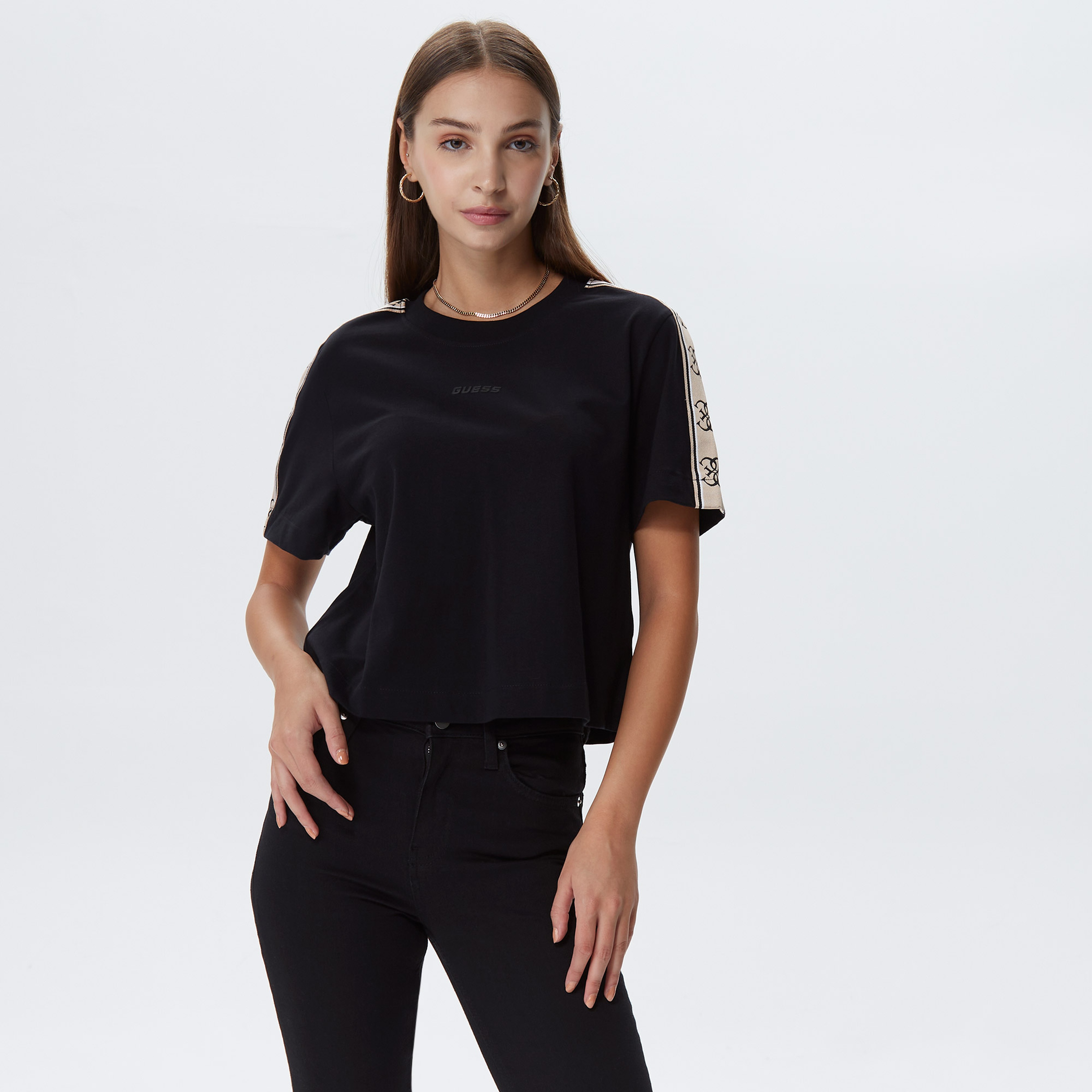 Guess Kadın Siyah T-Shirt