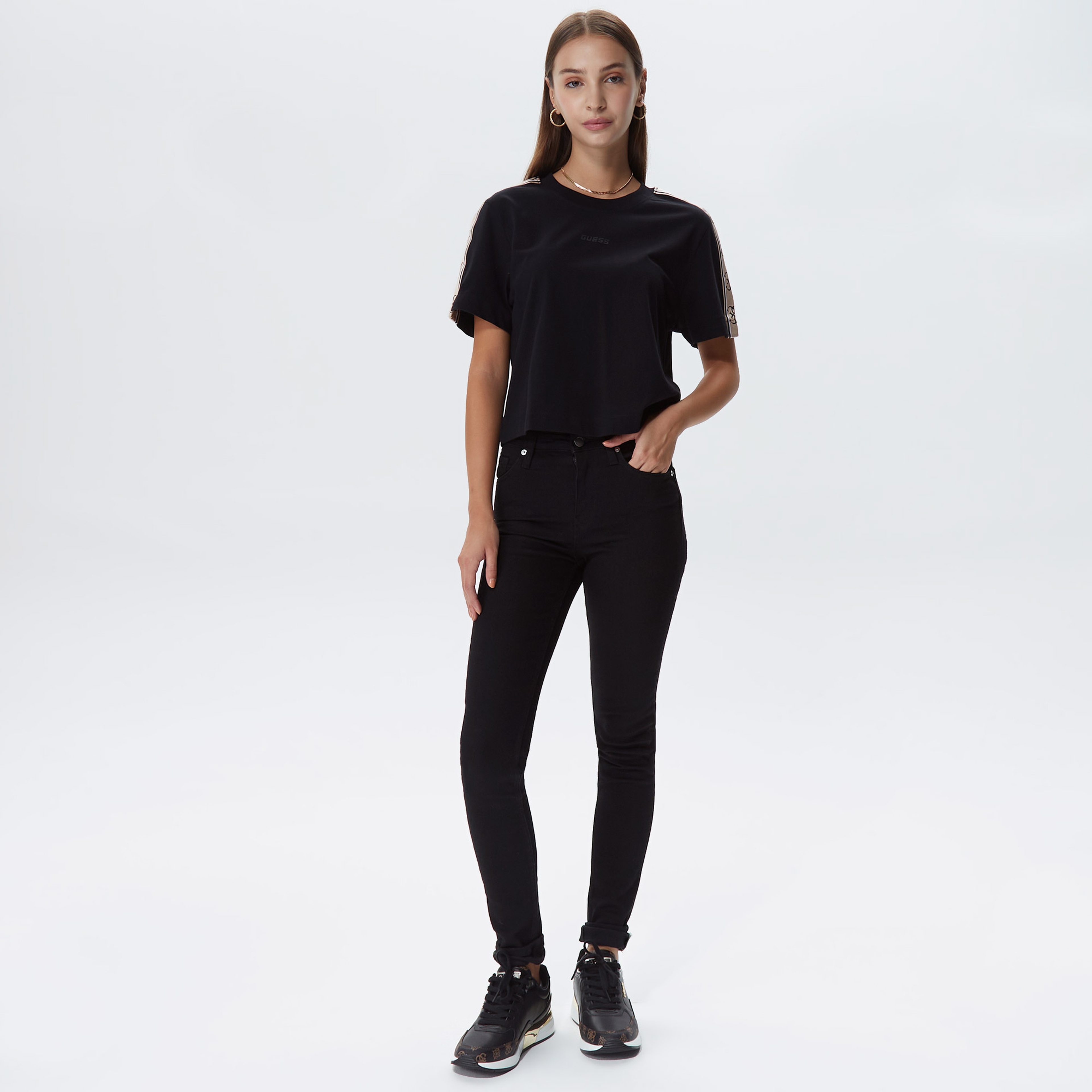 Guess Kadın Siyah T-Shirt