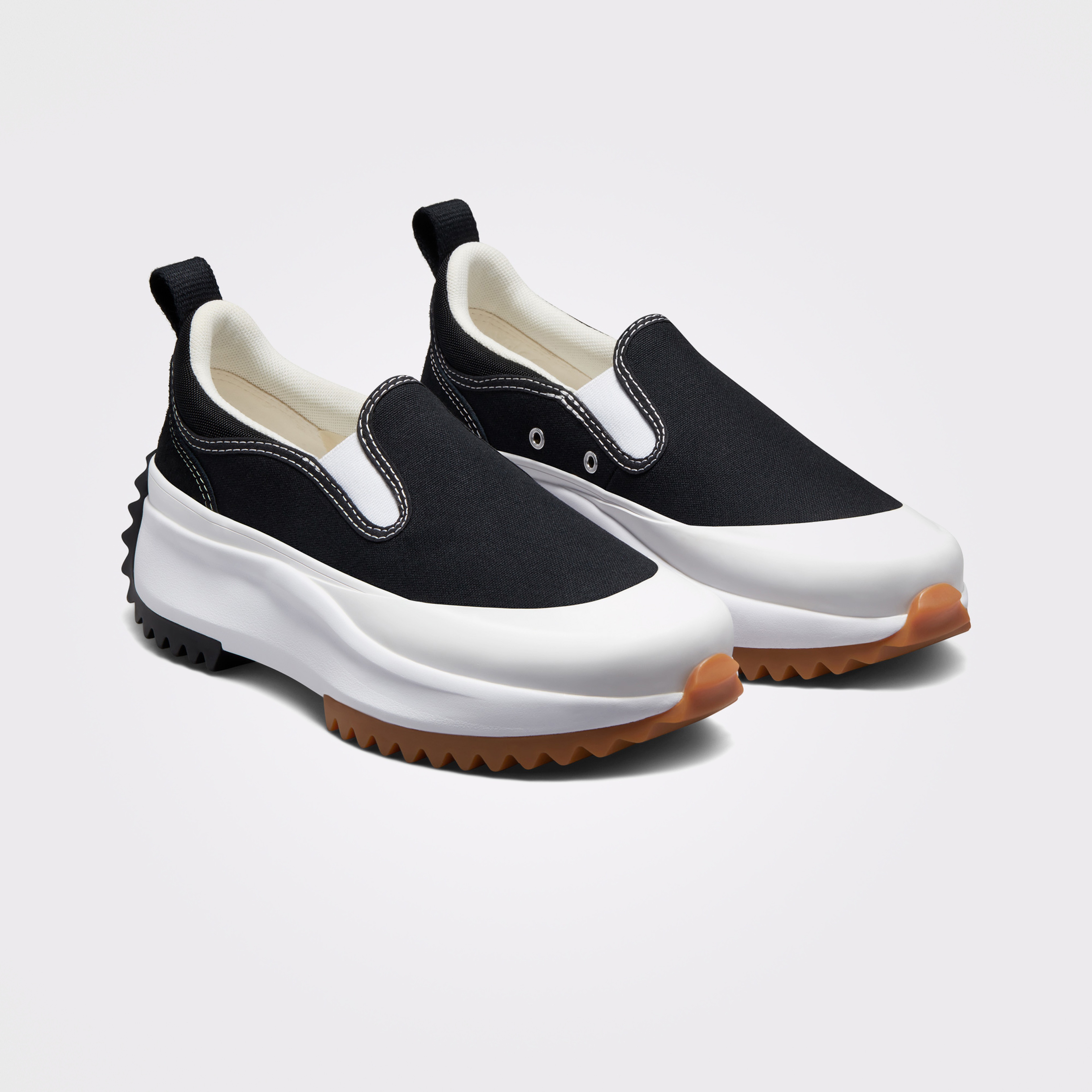 Converse Run Star Hike Slip Platform Kadın Siyah/Beyaz Sneaker