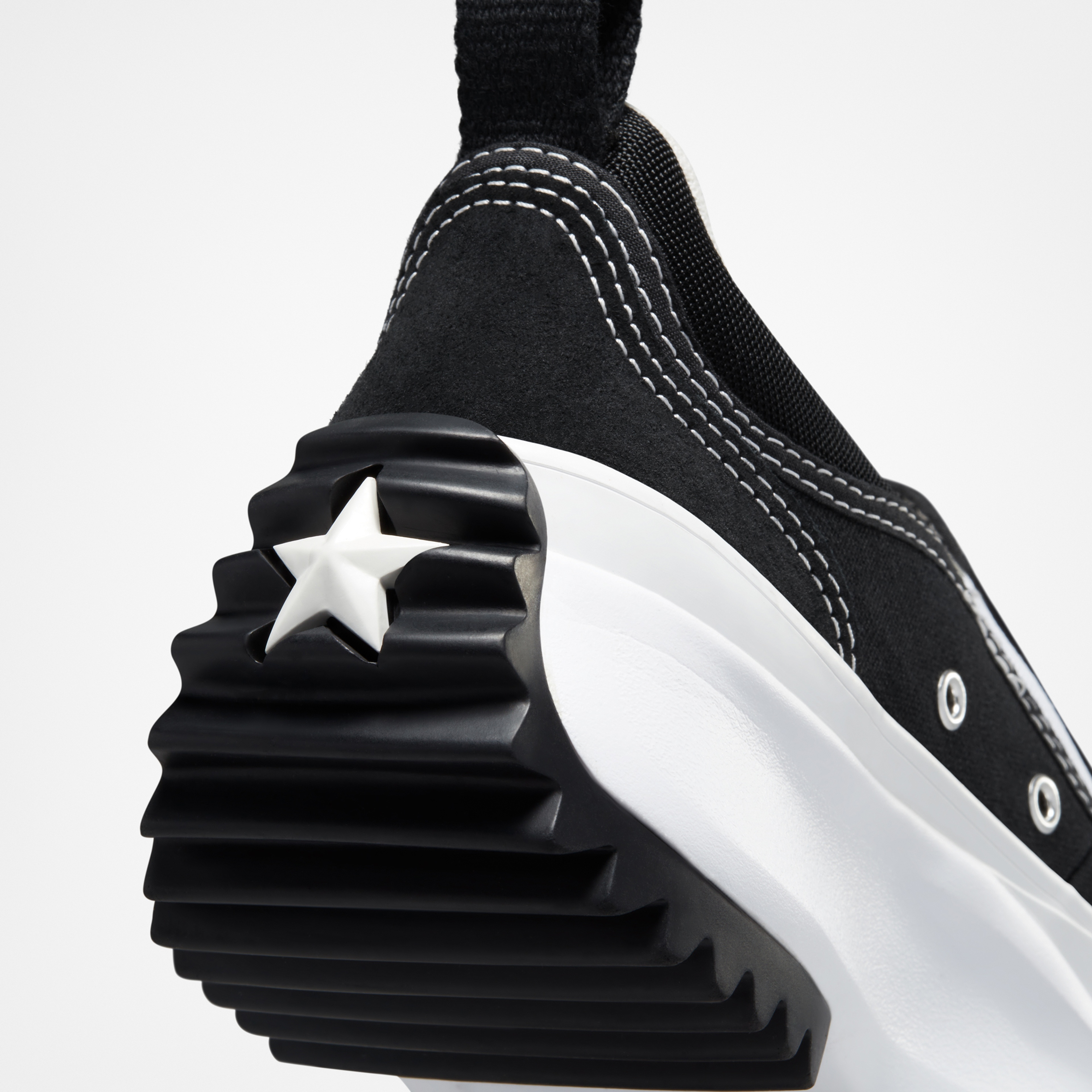 Converse Run Star Hike Slip Platform Kadın Siyah/Beyaz Sneaker