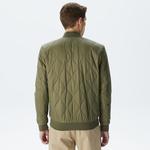 Erkek Dik Yaka Kapitone Haki Mont