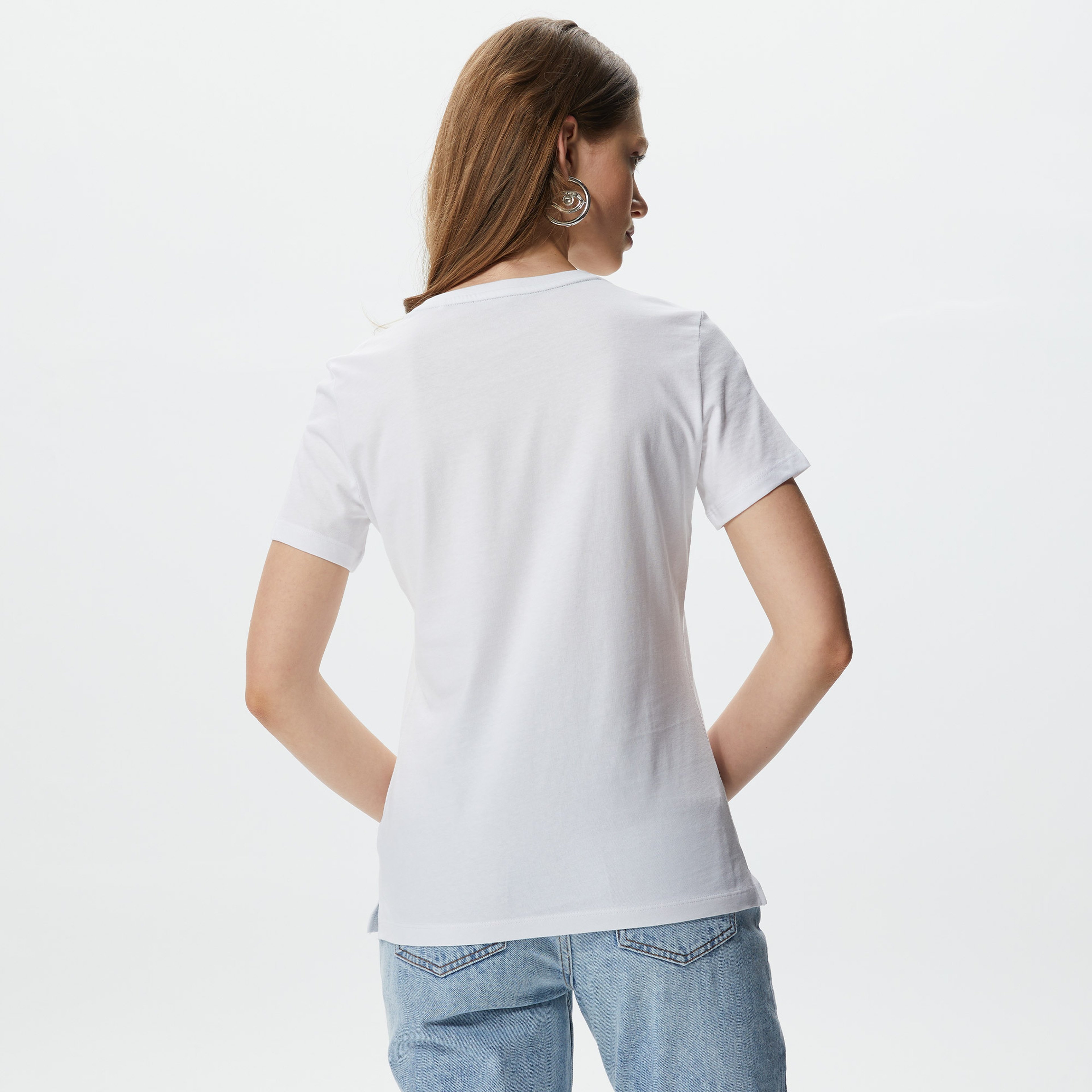 Guess Kadın Beyaz Tshirt