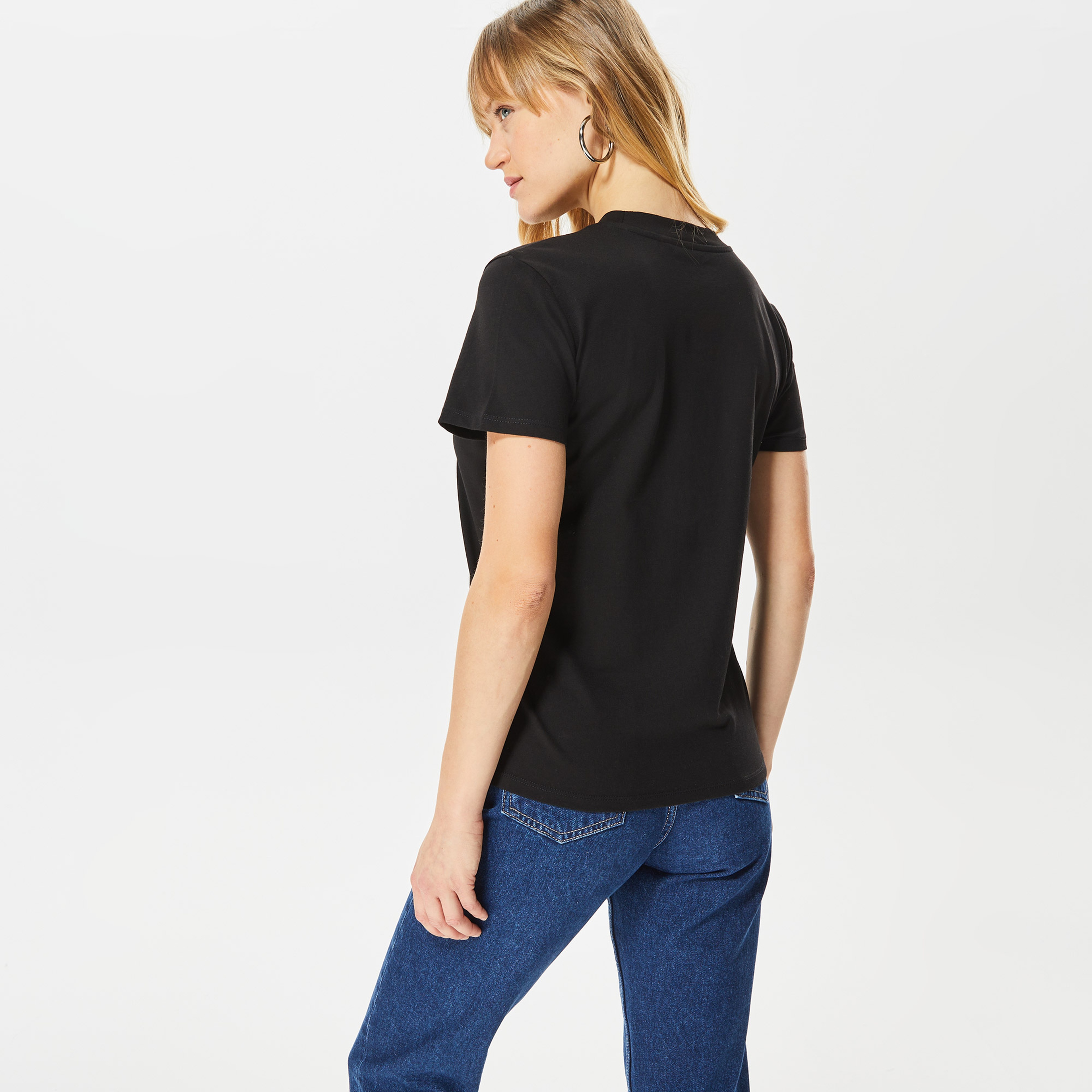 Guess Kadın Siyah Tshirt