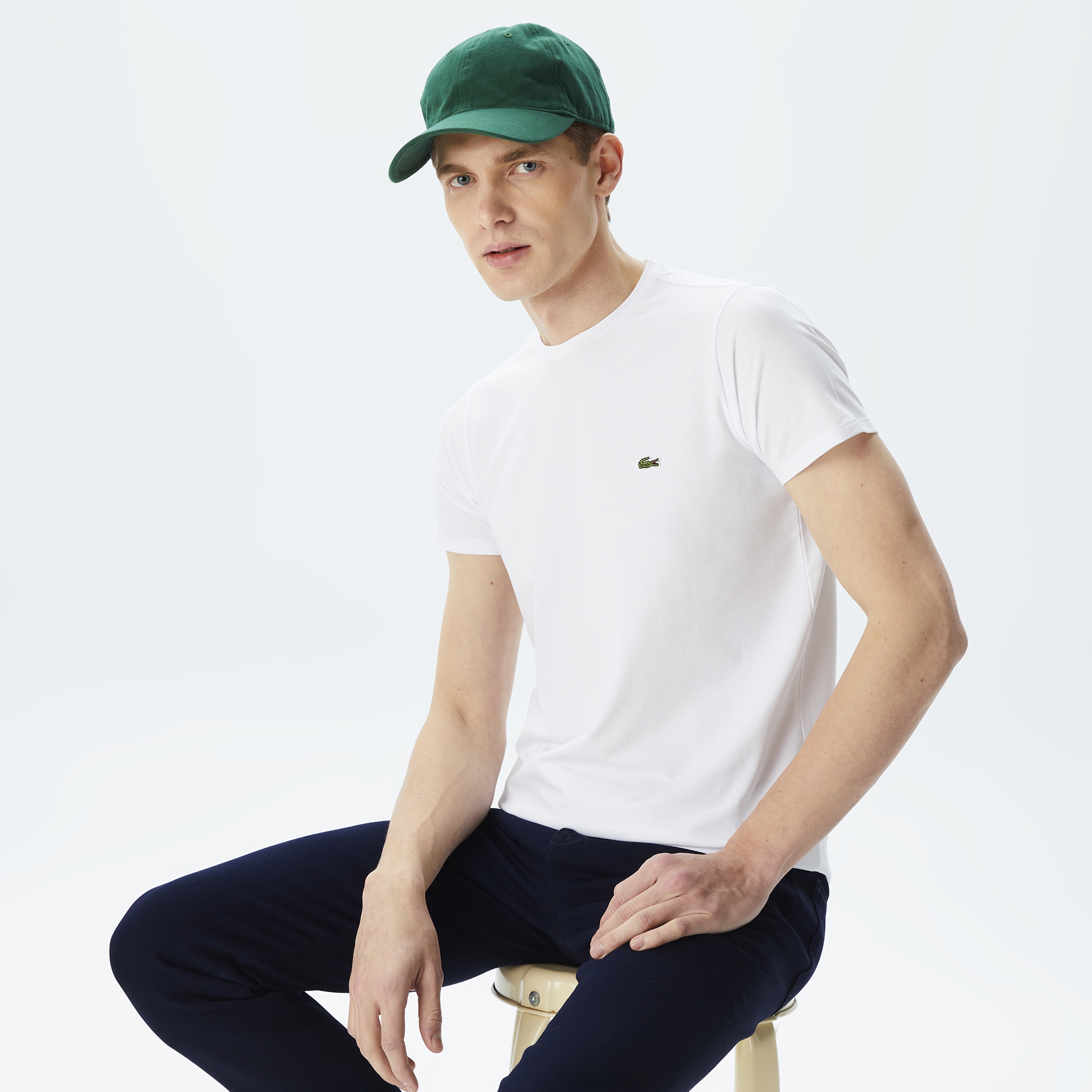 Lacoste Erkek Beyaz T-Shirt
