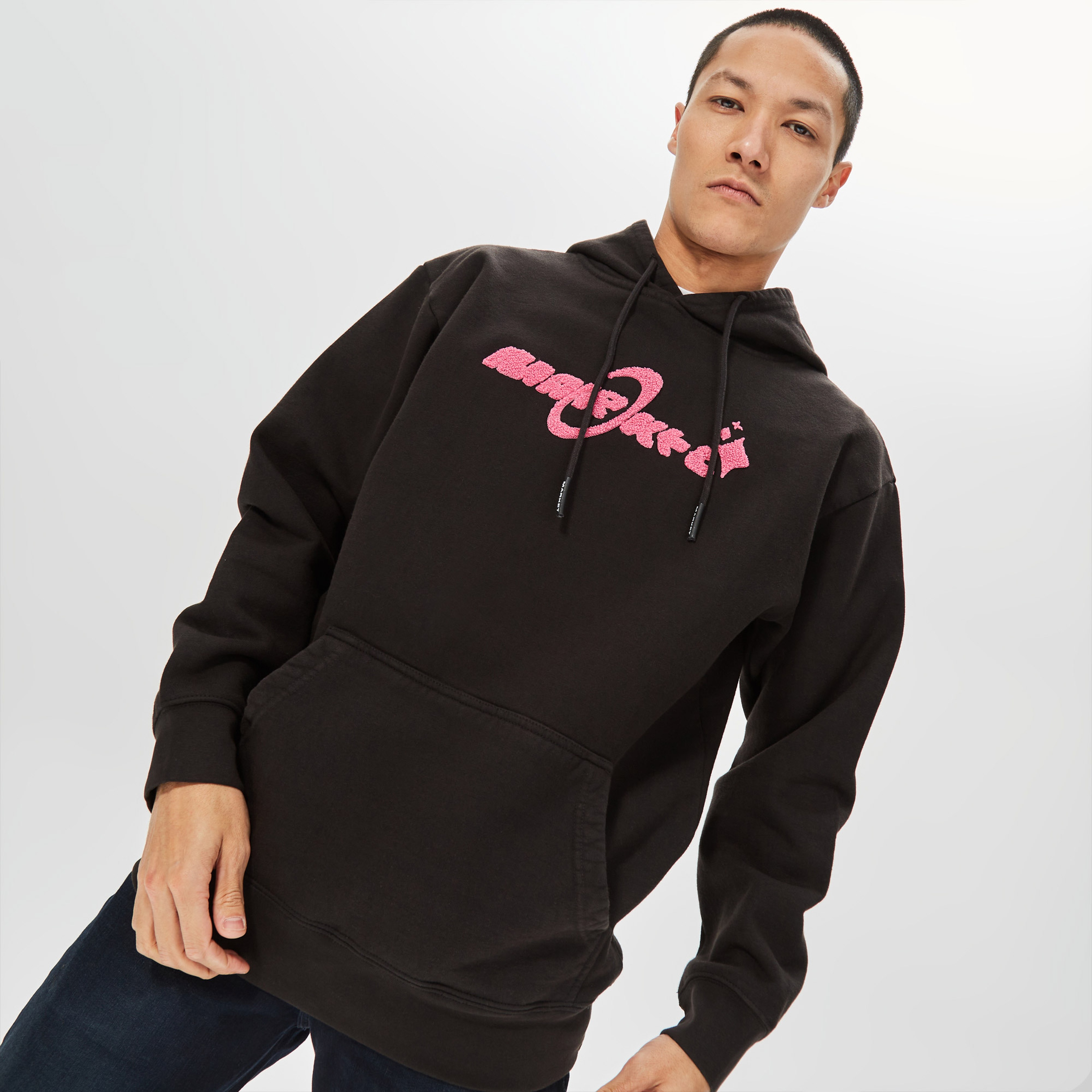 Market Cosmo Erkek Siyah Hoodie