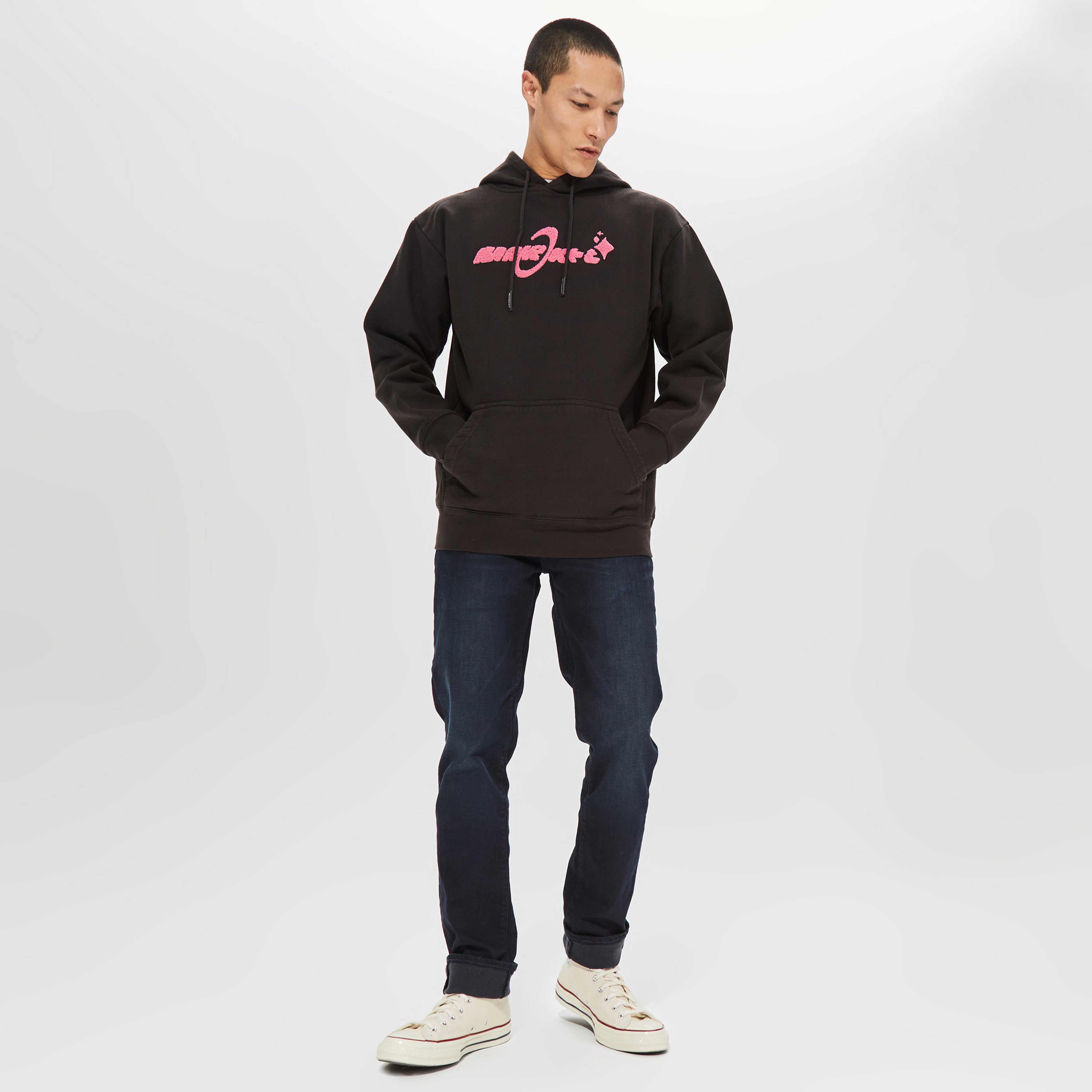 Market Cosmo Erkek Siyah Hoodie