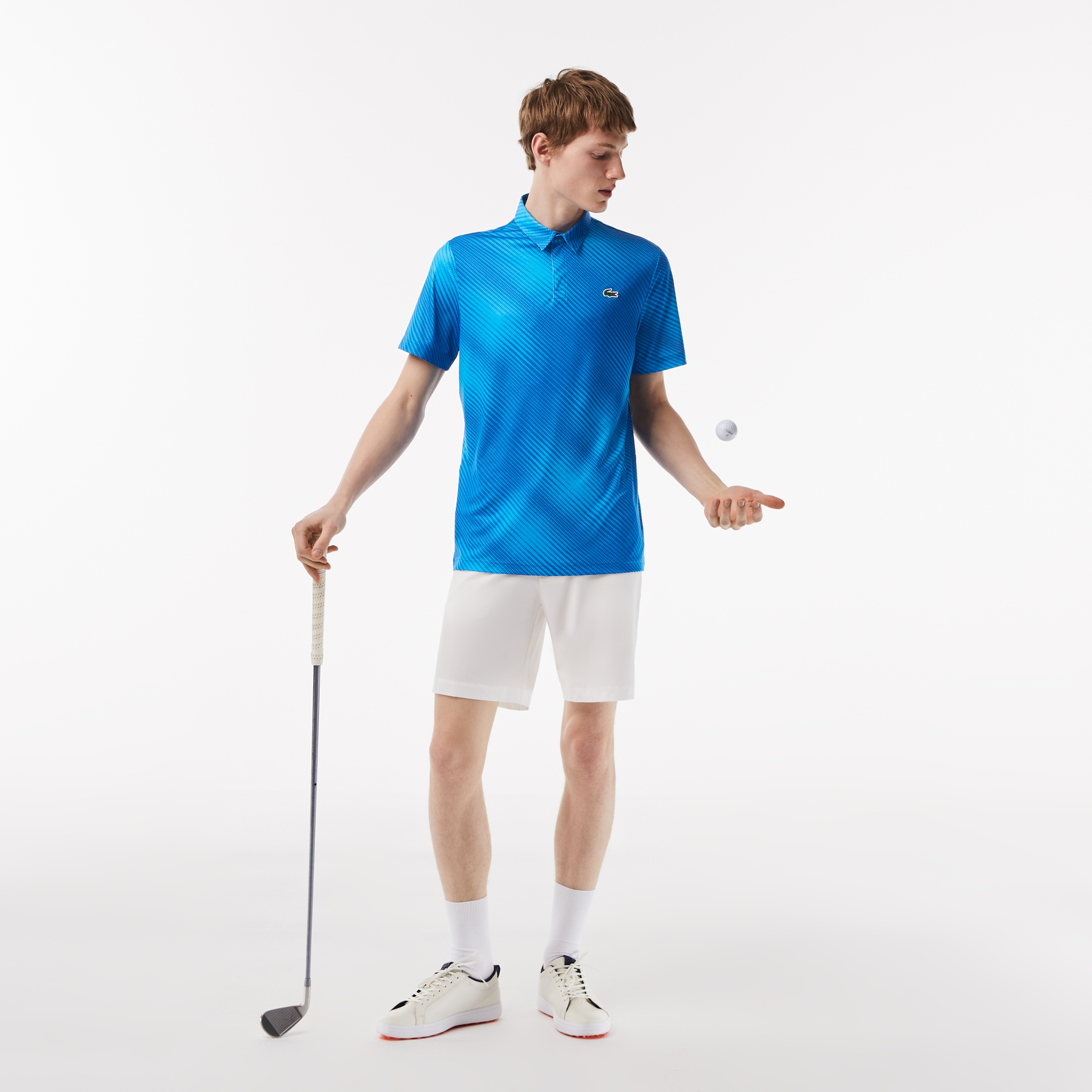 Golf Erkek Regular Fit Baskılı Mavi Polo