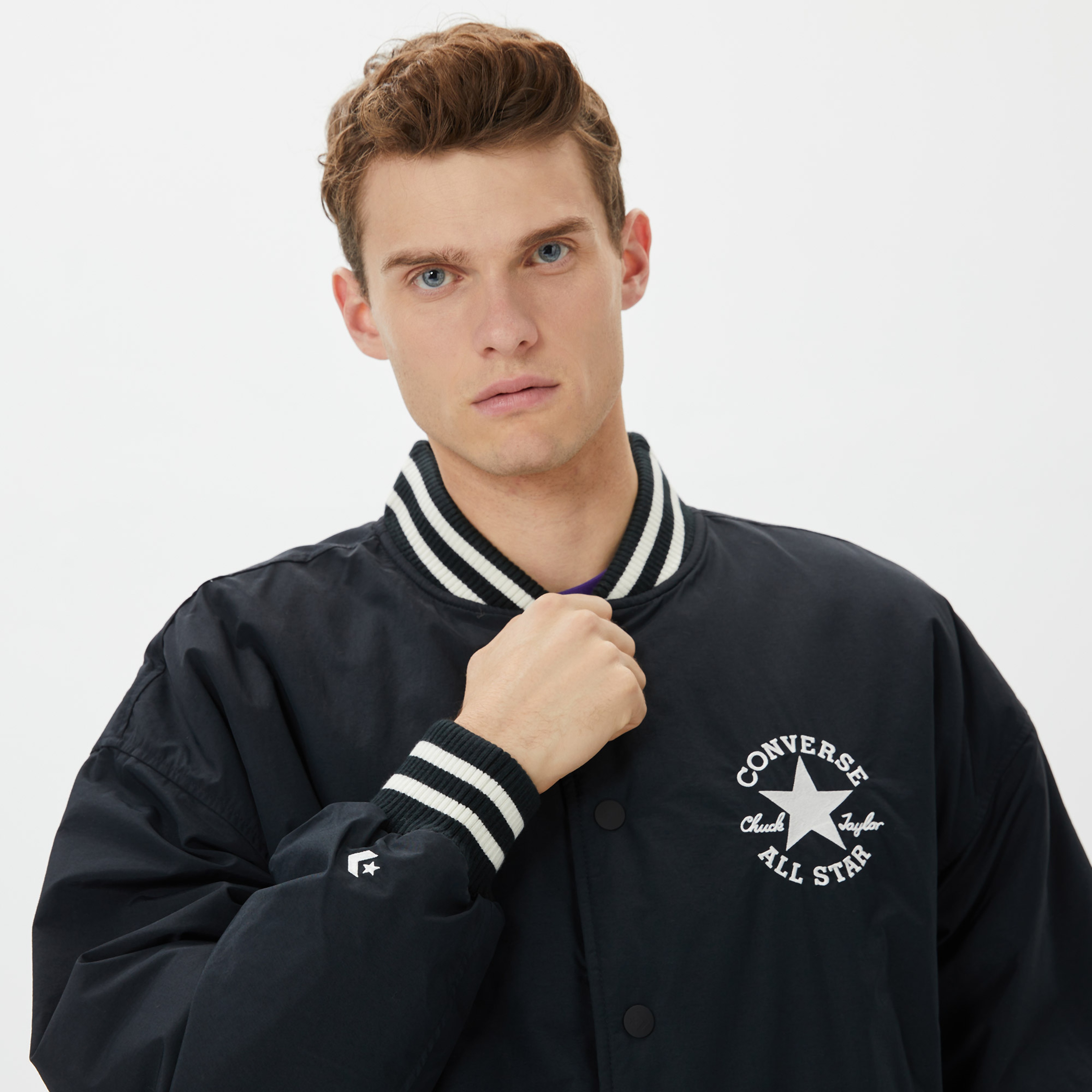 Converse All Star Varsity Padded Erkek Siyah Ceket