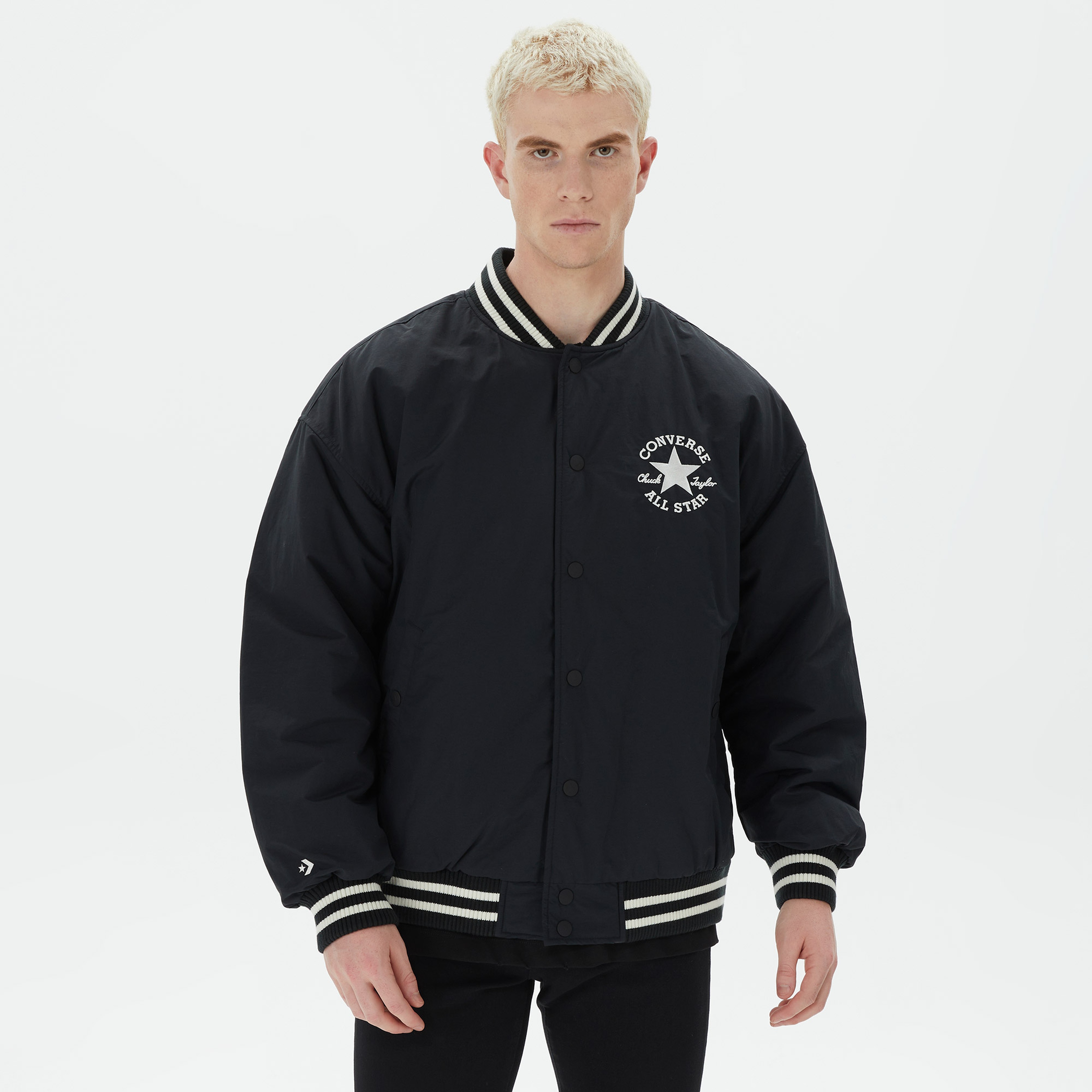 Converse All Star Varsity Padded Erkek Siyah Ceket