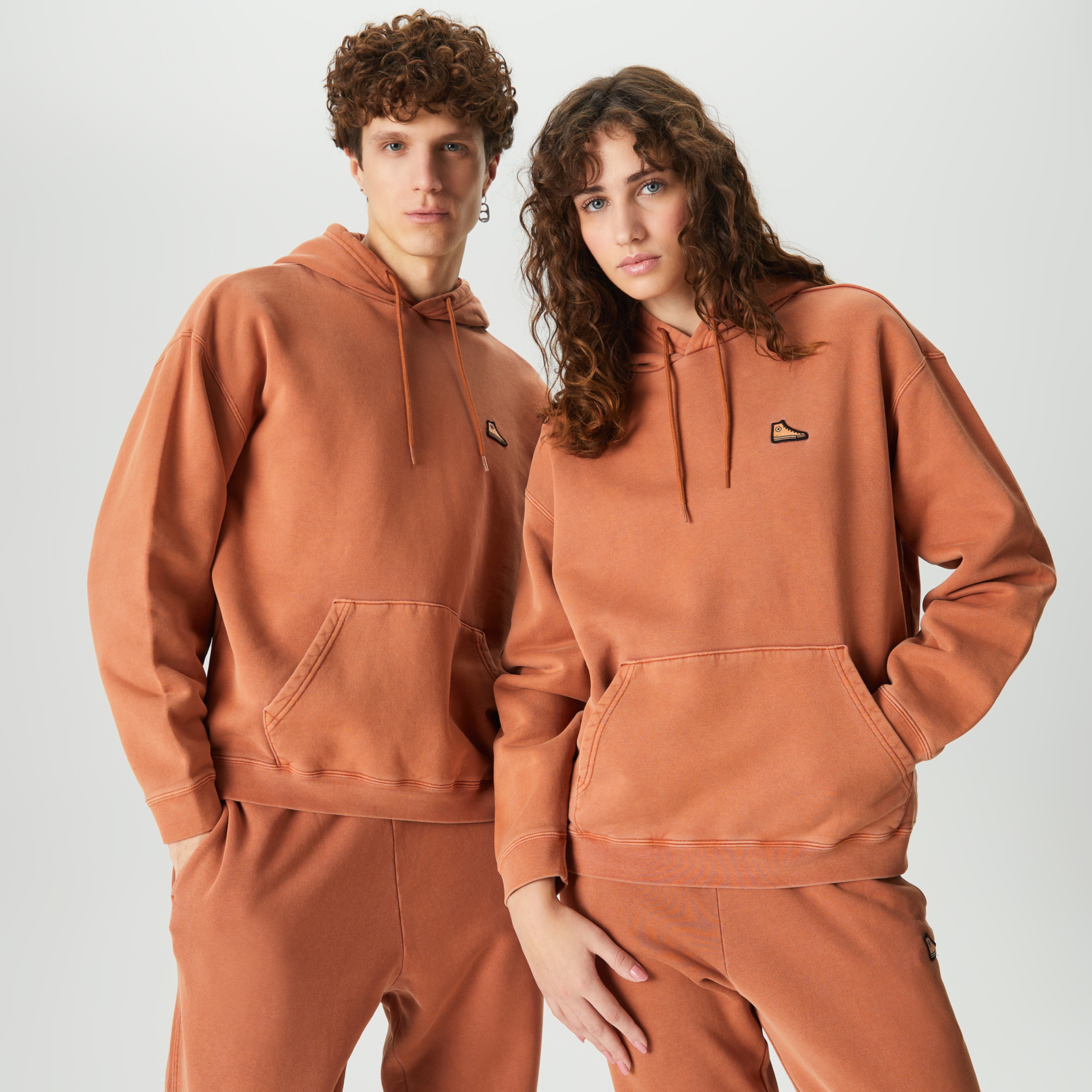 Converse Go-To Chuck 70 Loose Fit Pullover Unisex Turuncu Hoodie