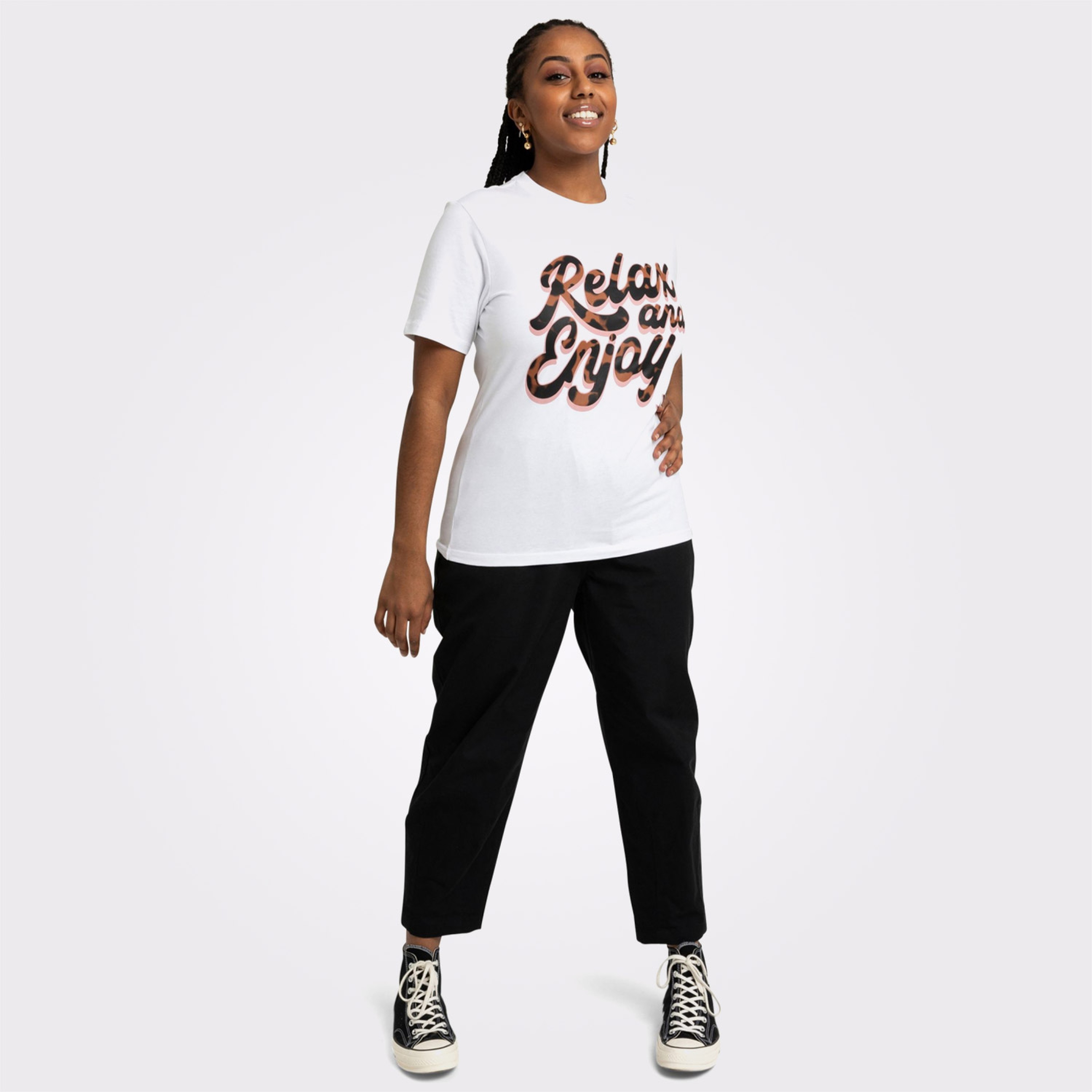 Converse Tortoise infill Graphic Kadın Beyaz T-Shirt