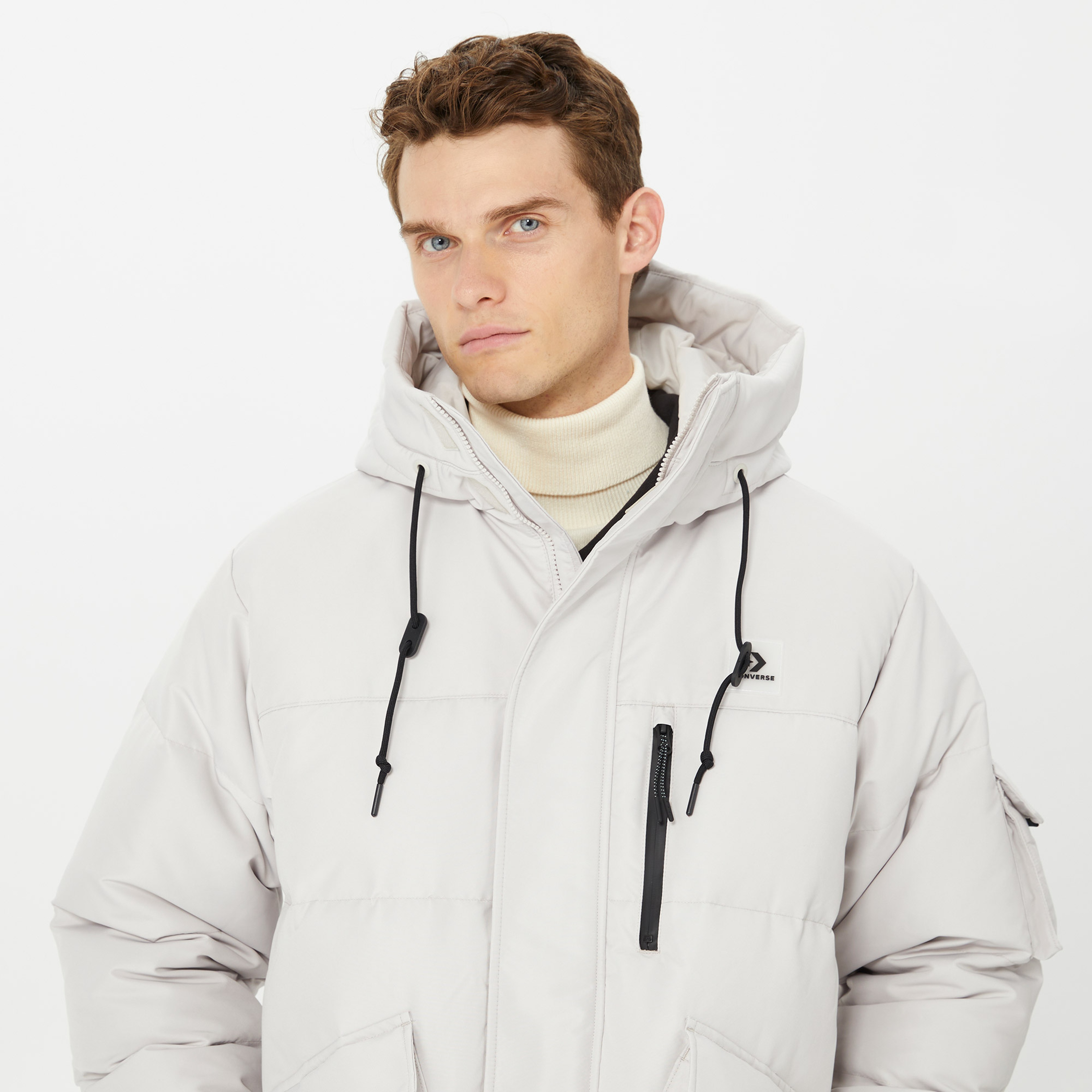 Converse Premium Mid Down Erkek Krem Ceket