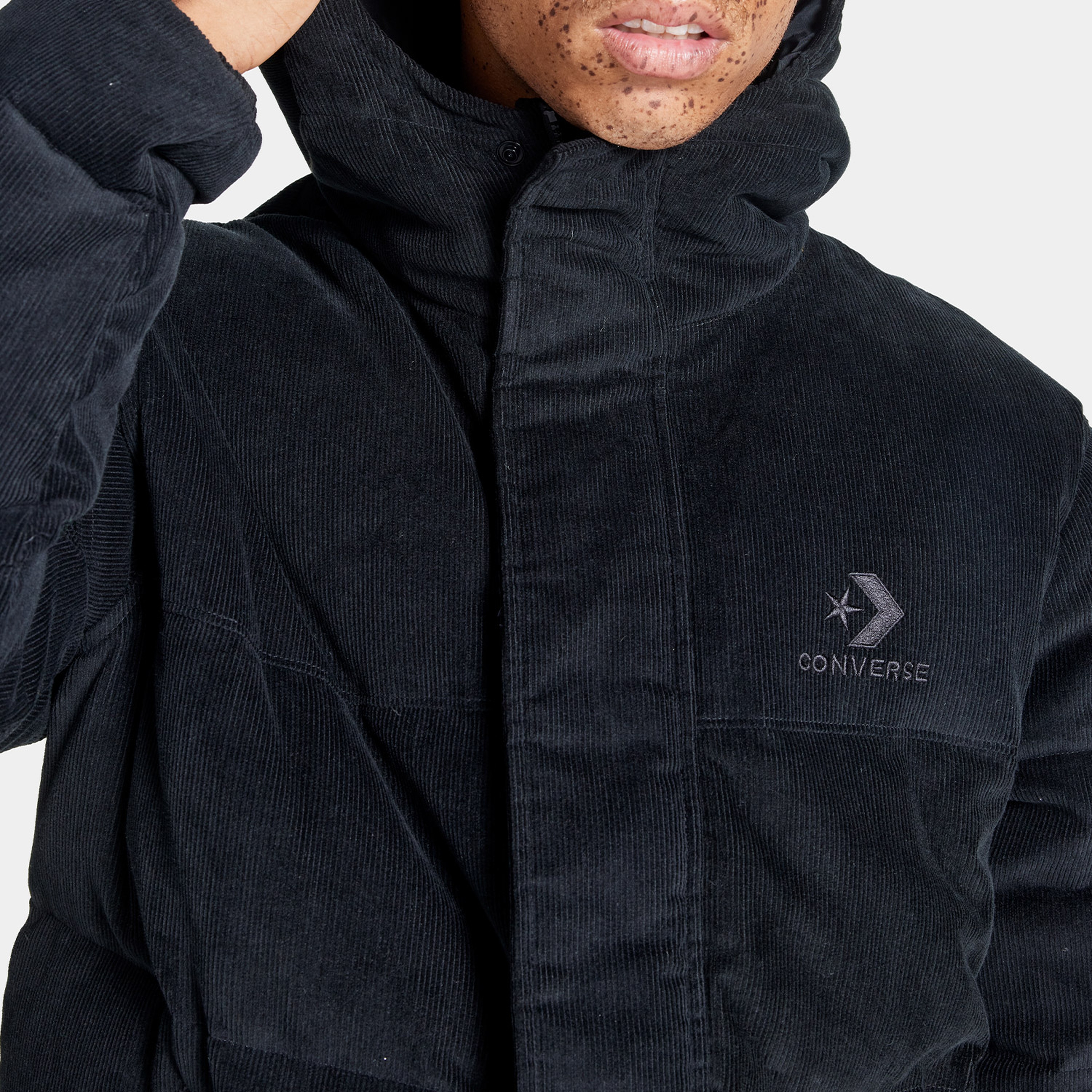 Converse Corduroy Down Mid UNISEX Siyah Ceket