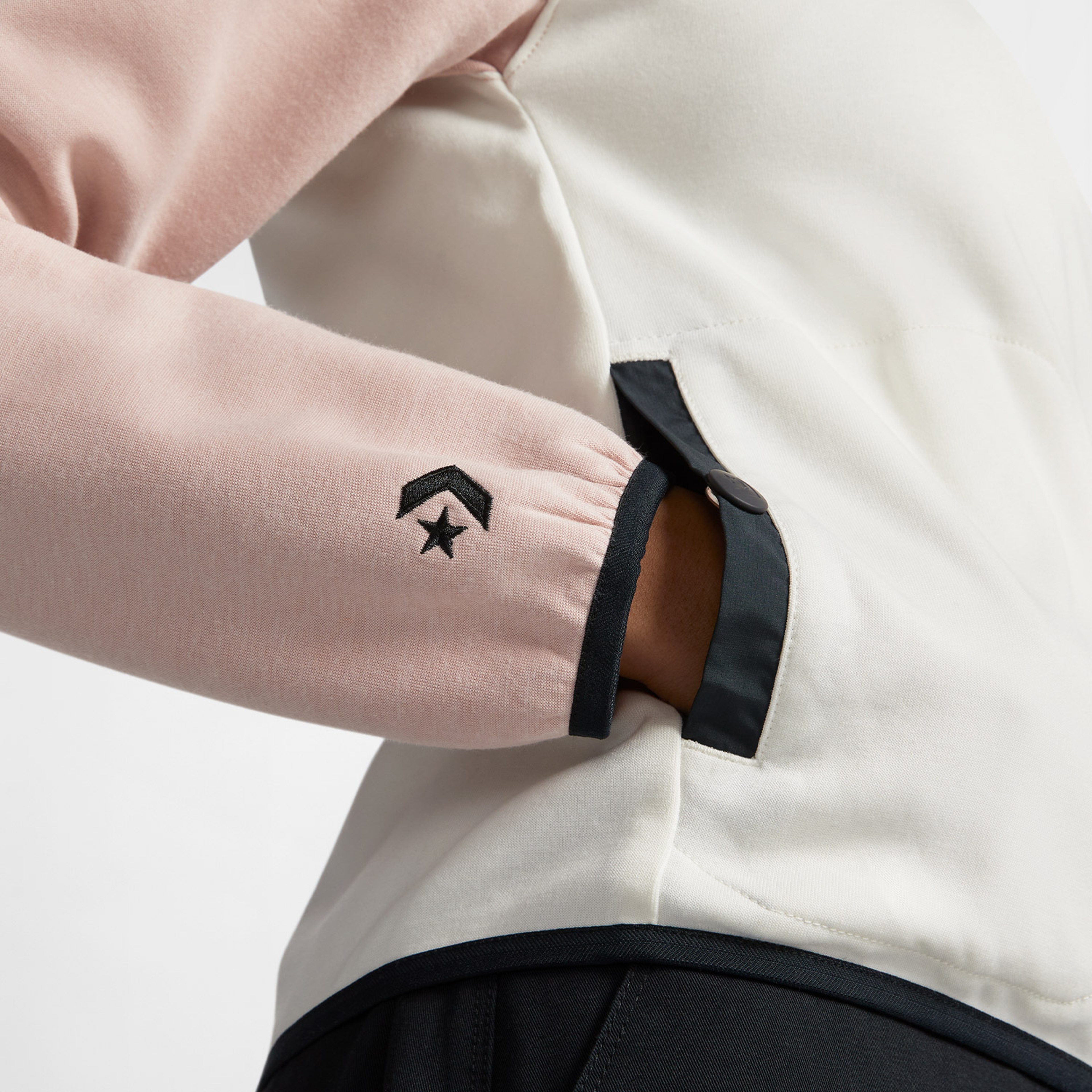 Converse Popover 1/2 Zip Top Kadın Pembe Sweatshirt