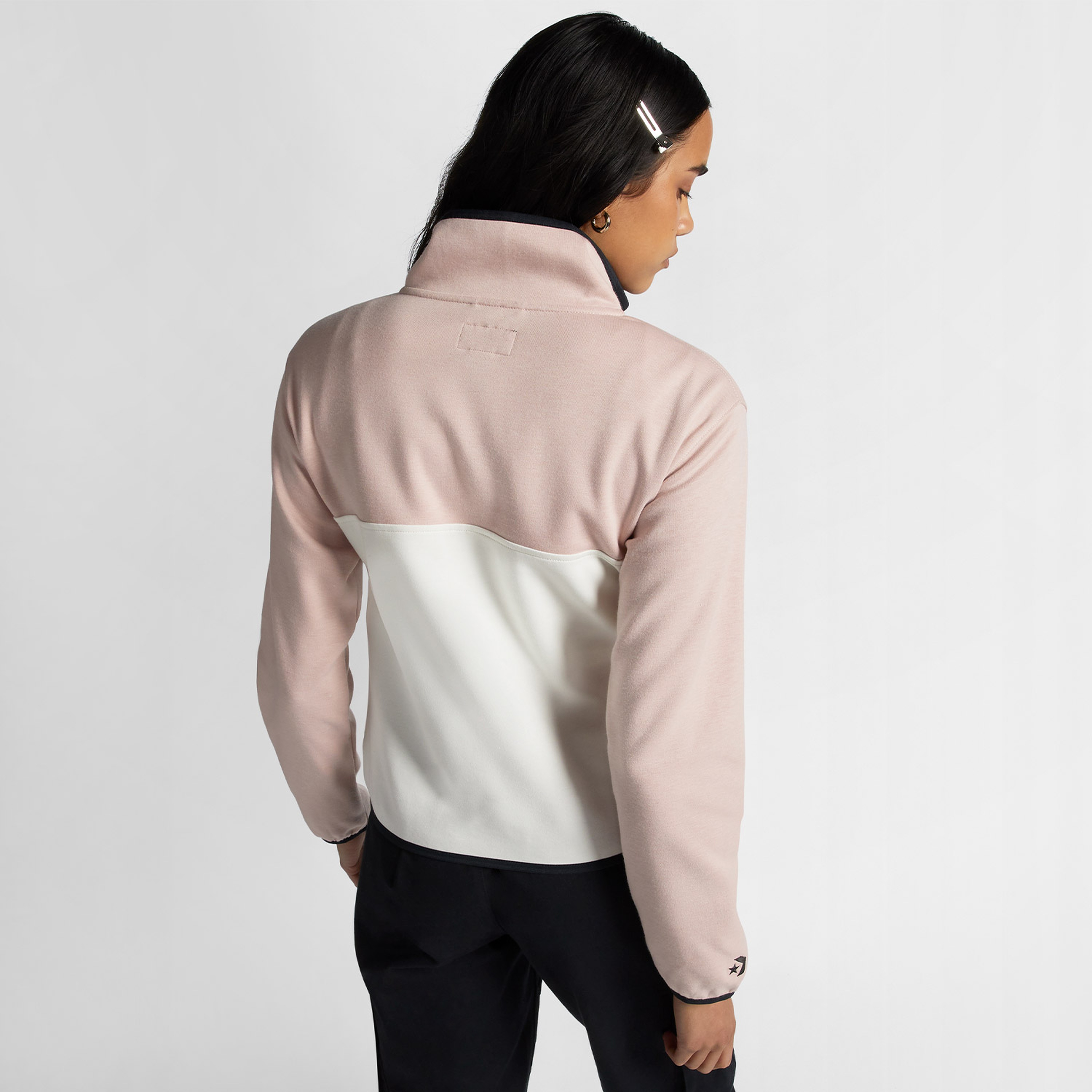 Converse Popover 1/2 Zip Top Kadın Pembe Sweatshirt