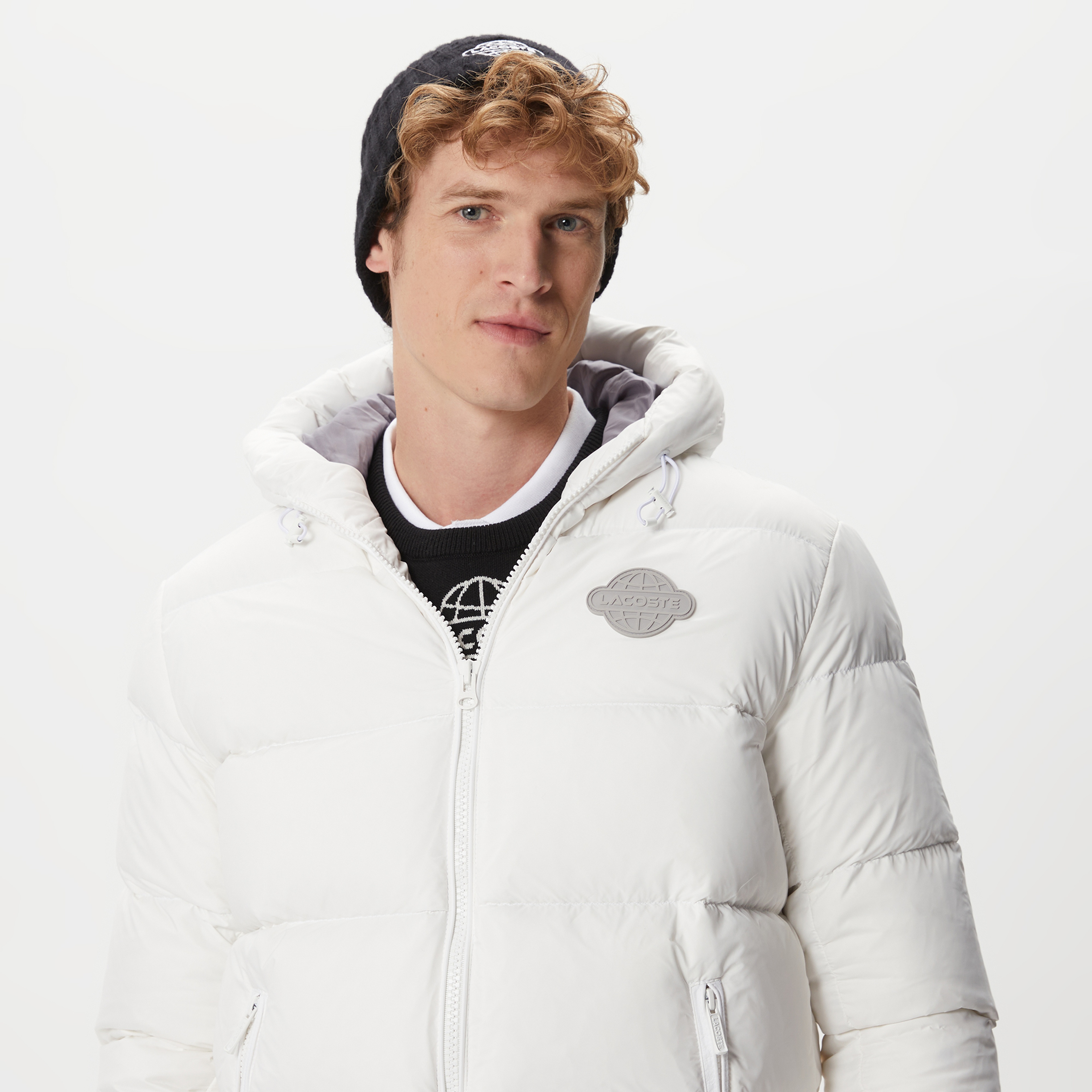 Lacoste Erkek Beyaz Mont