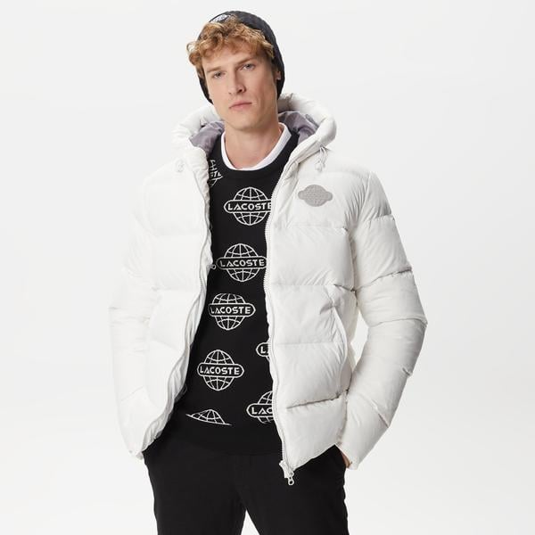 Lacoste Erkek Beyaz Mont