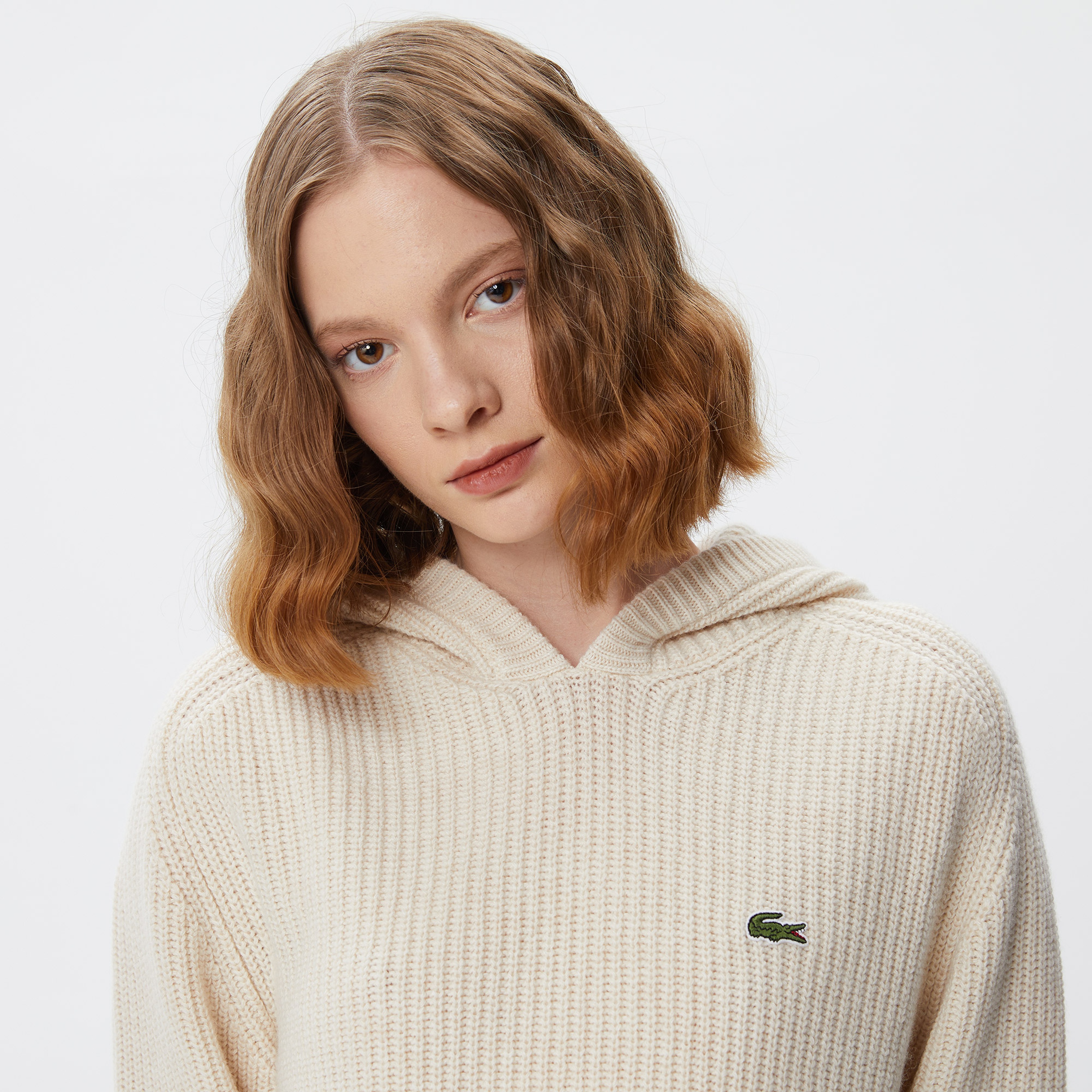 Lacoste Kadın Beyaz Triko