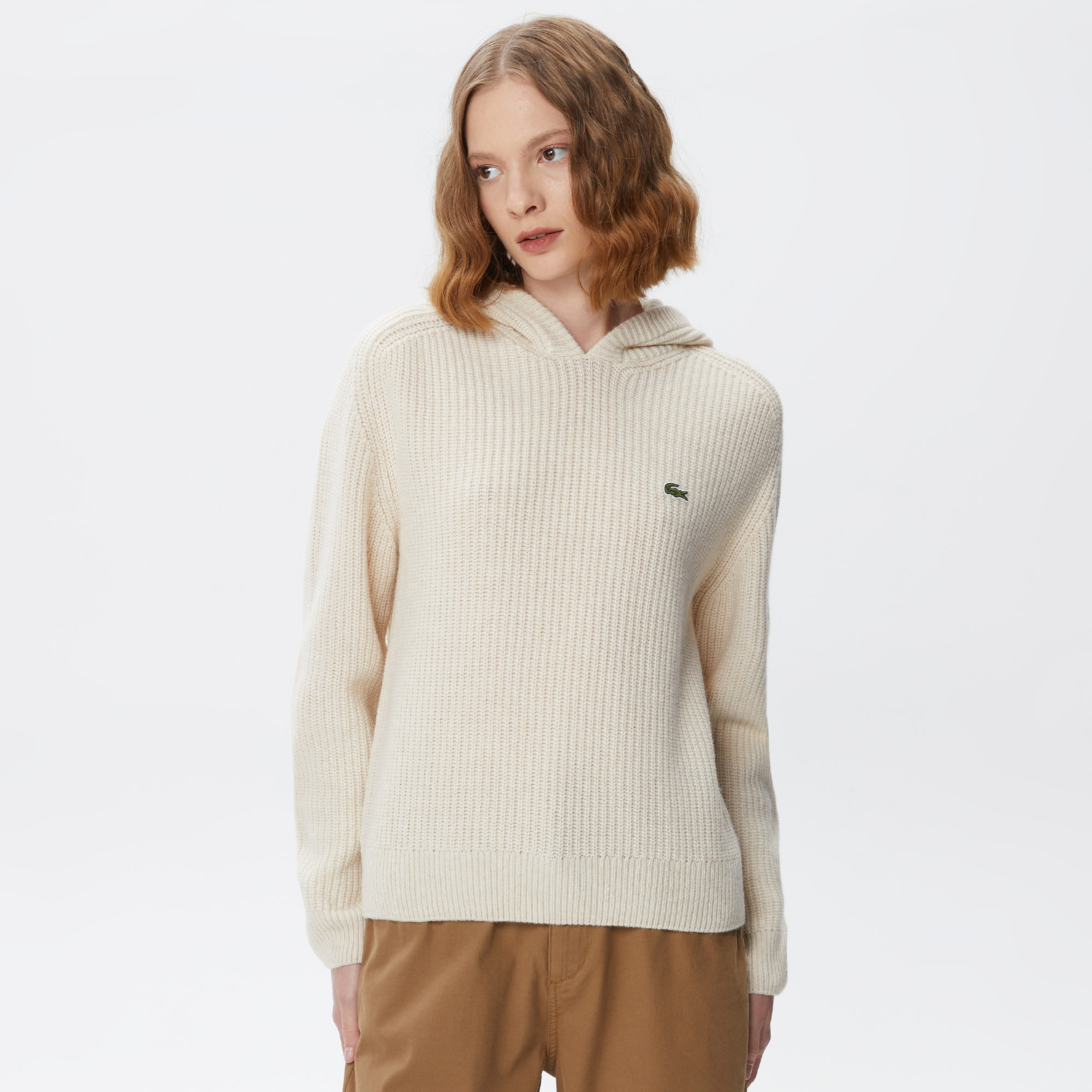 Lacoste Kadın Beyaz Triko