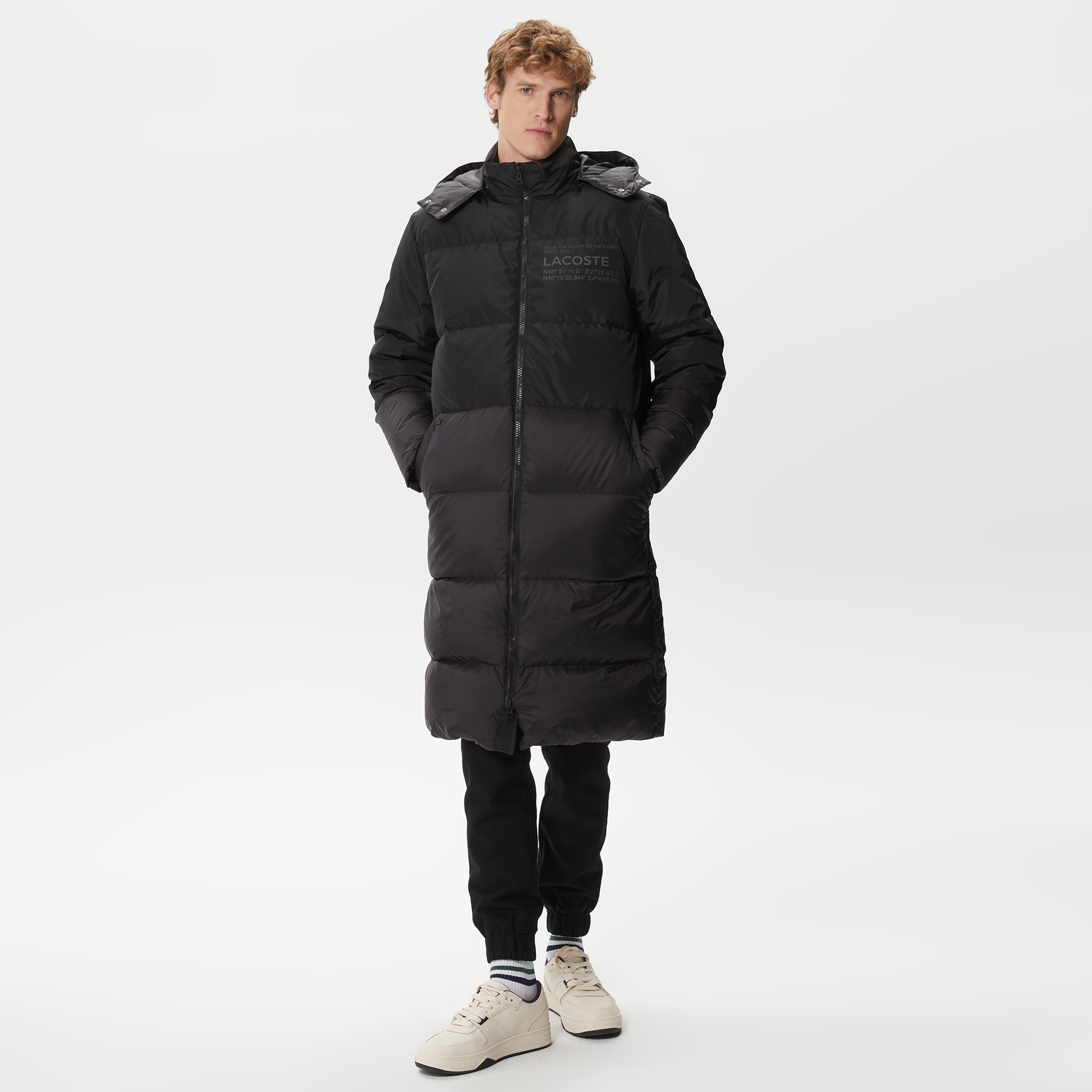 Lacoste Erkek Siyah Mont