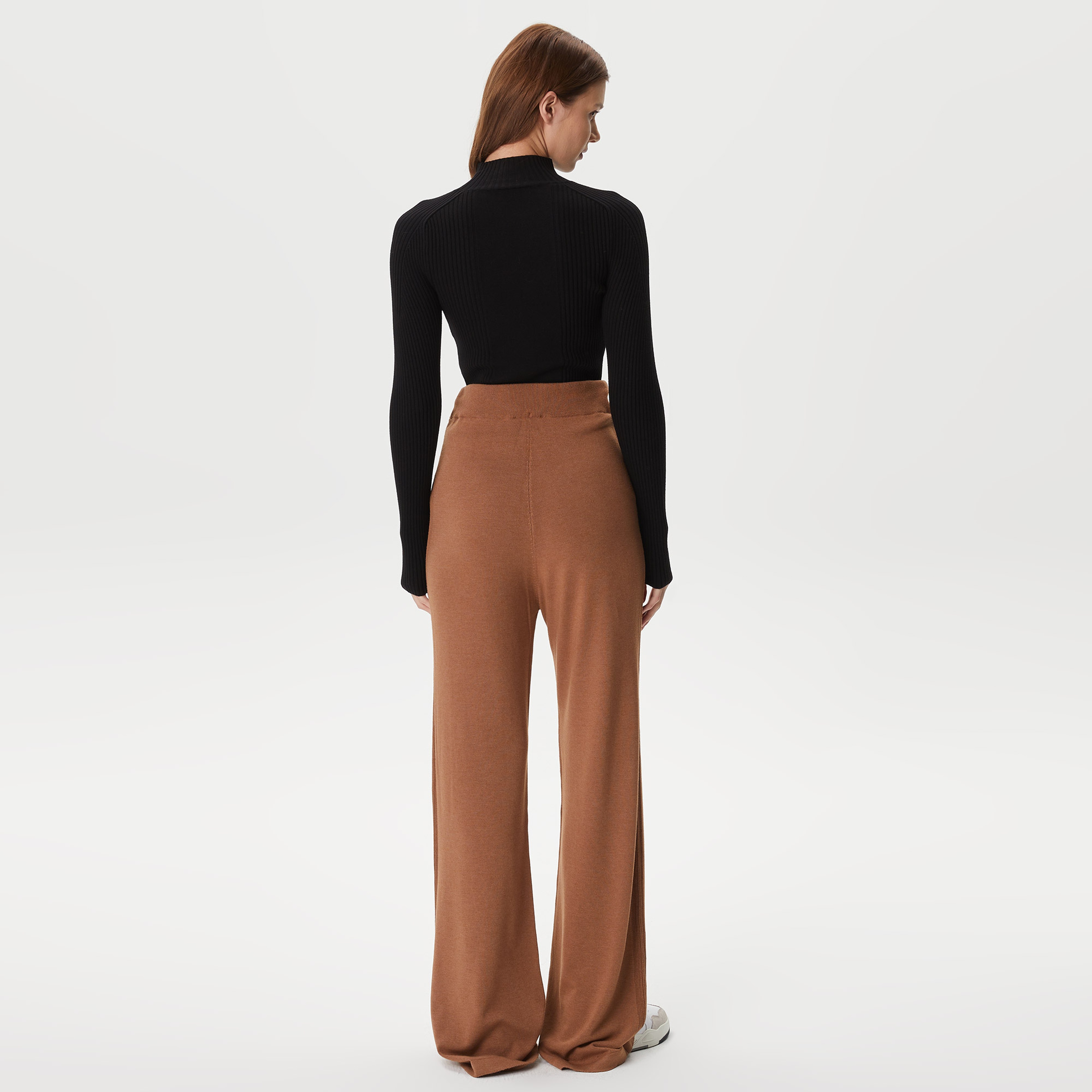 Lacoste Kadın Straight Fit Kahverengi Pantolon