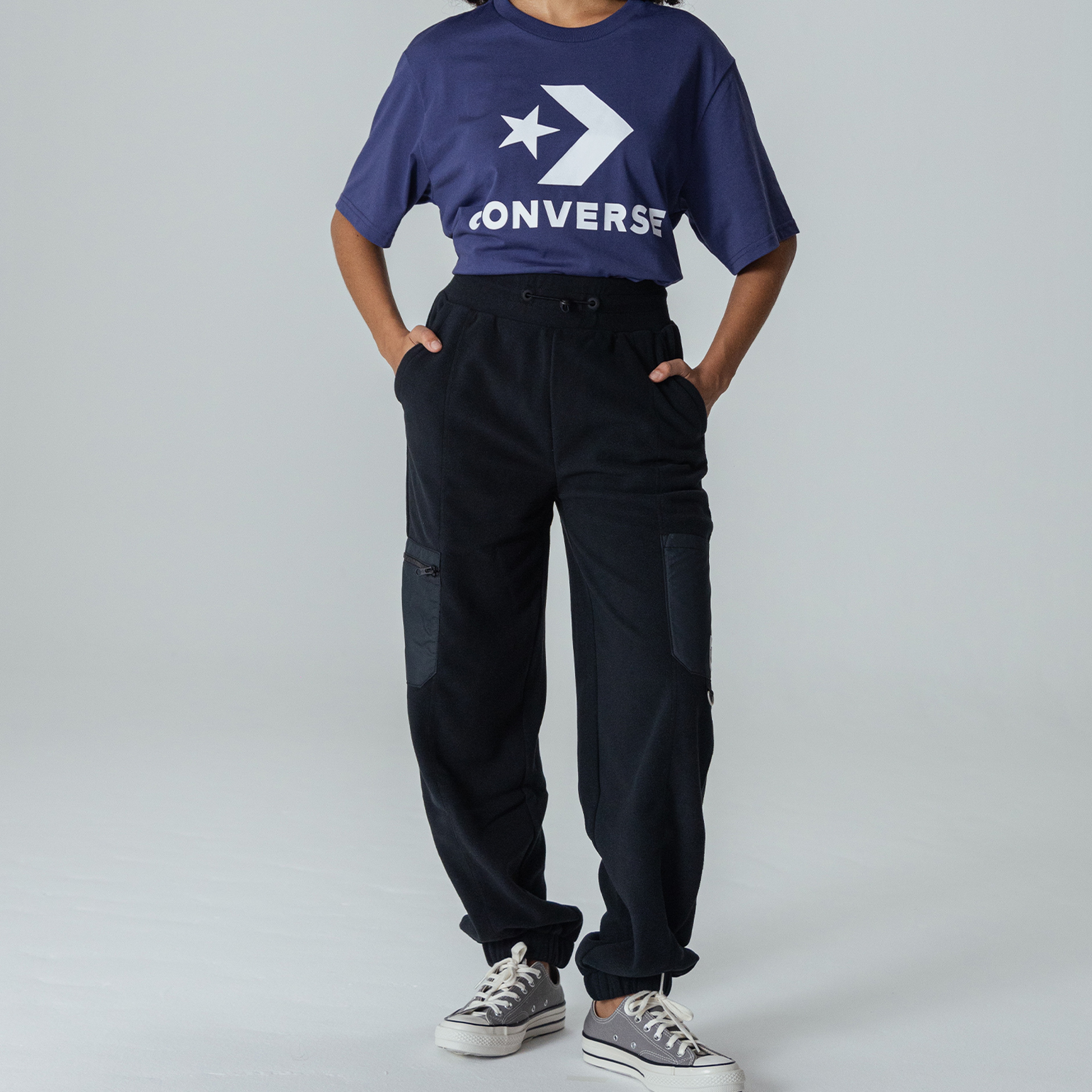Converse Polar Fleece  Kadın Siyah Pantolon