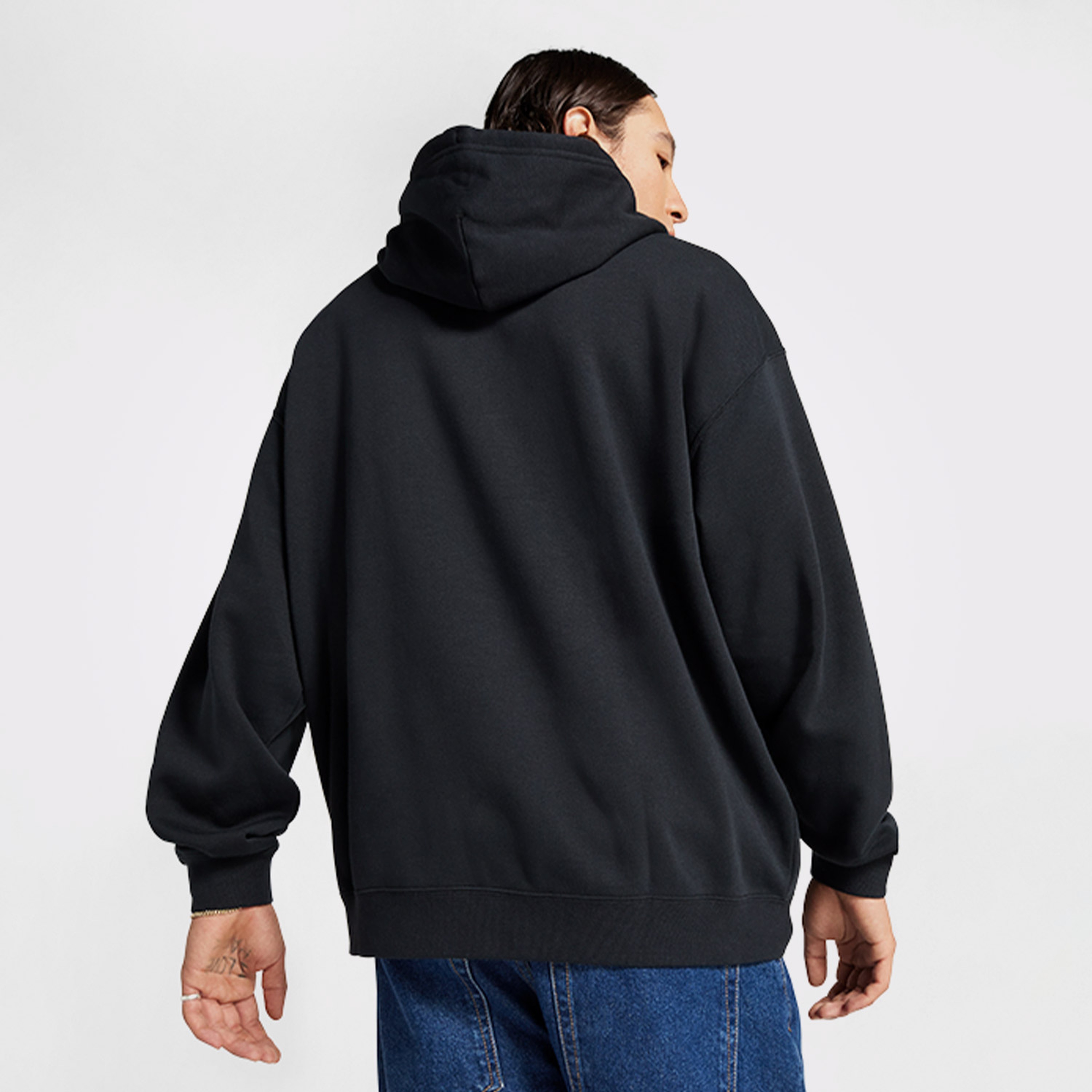 Converse Cc Elevated Logo Graphic Os  Erkek Siyah Hoodie