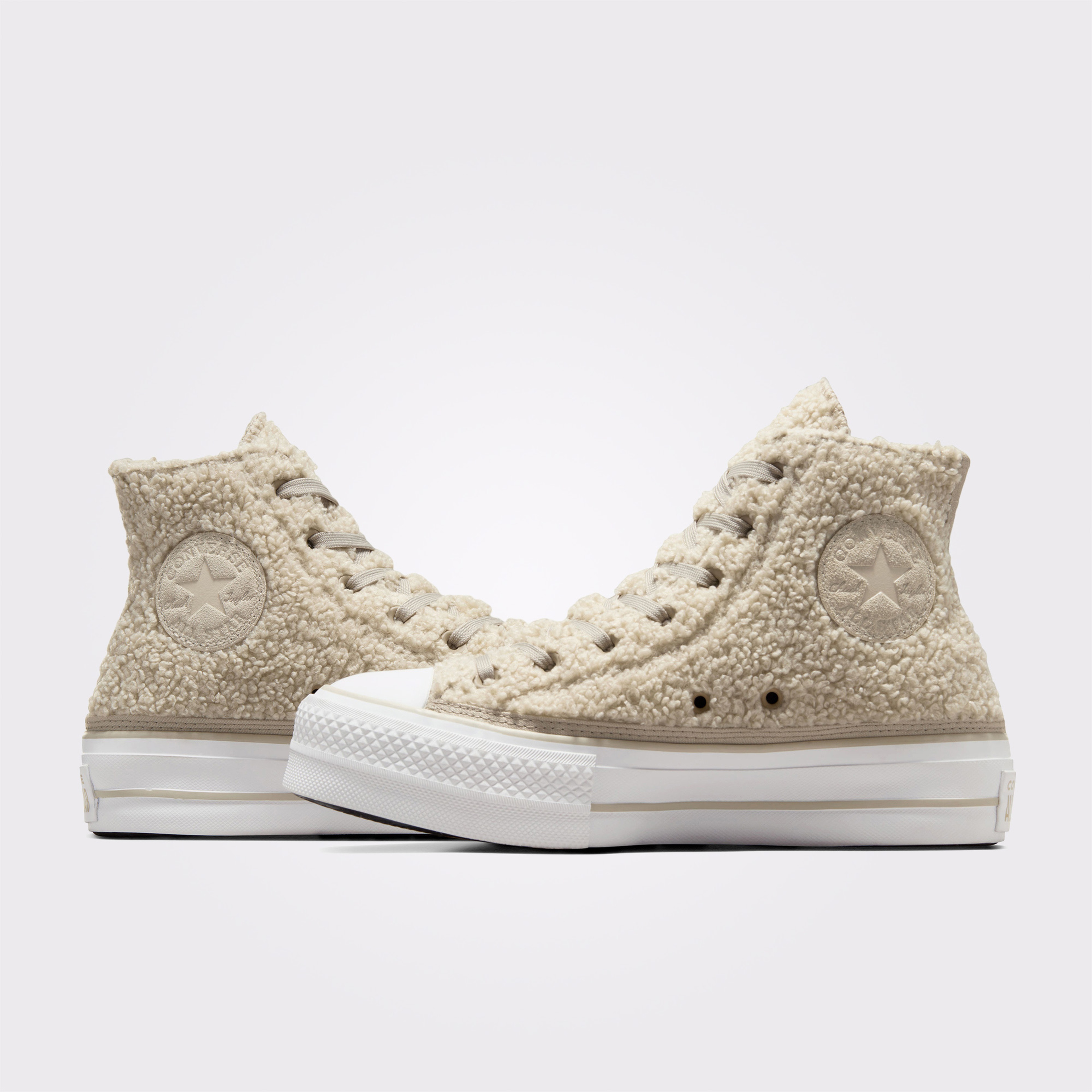 Converse Chuck Taylor All Star Lift Platform Warm Winter Unisex Bej/Siyah Sneaker
